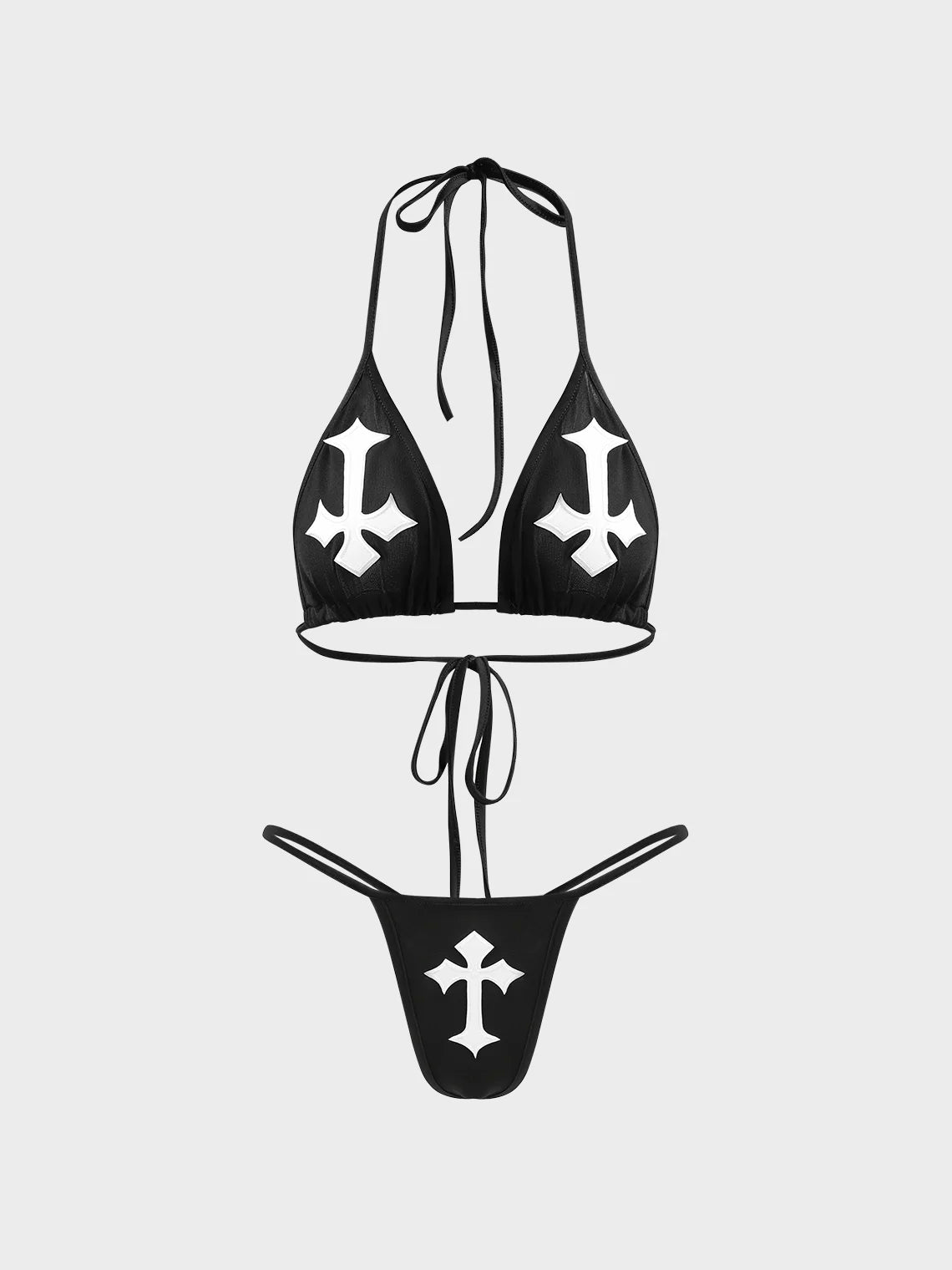 Cross Pattern Bikini Set