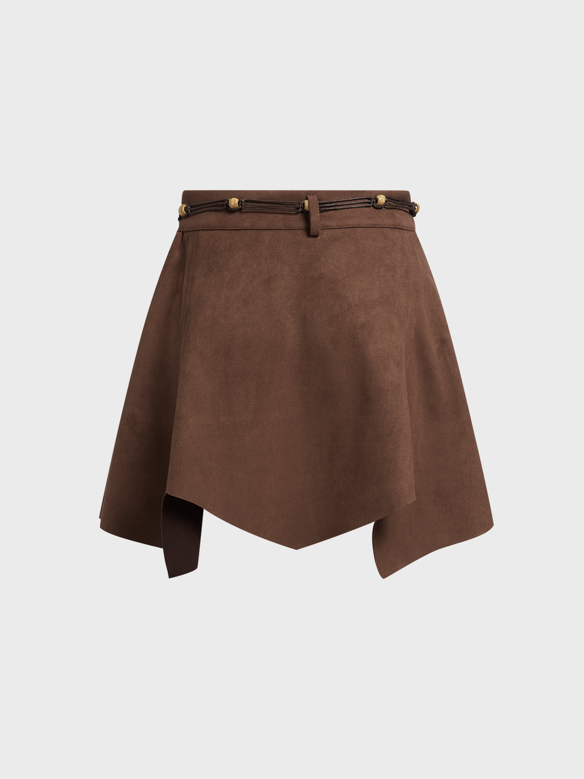 Suede Plain Short Skirt