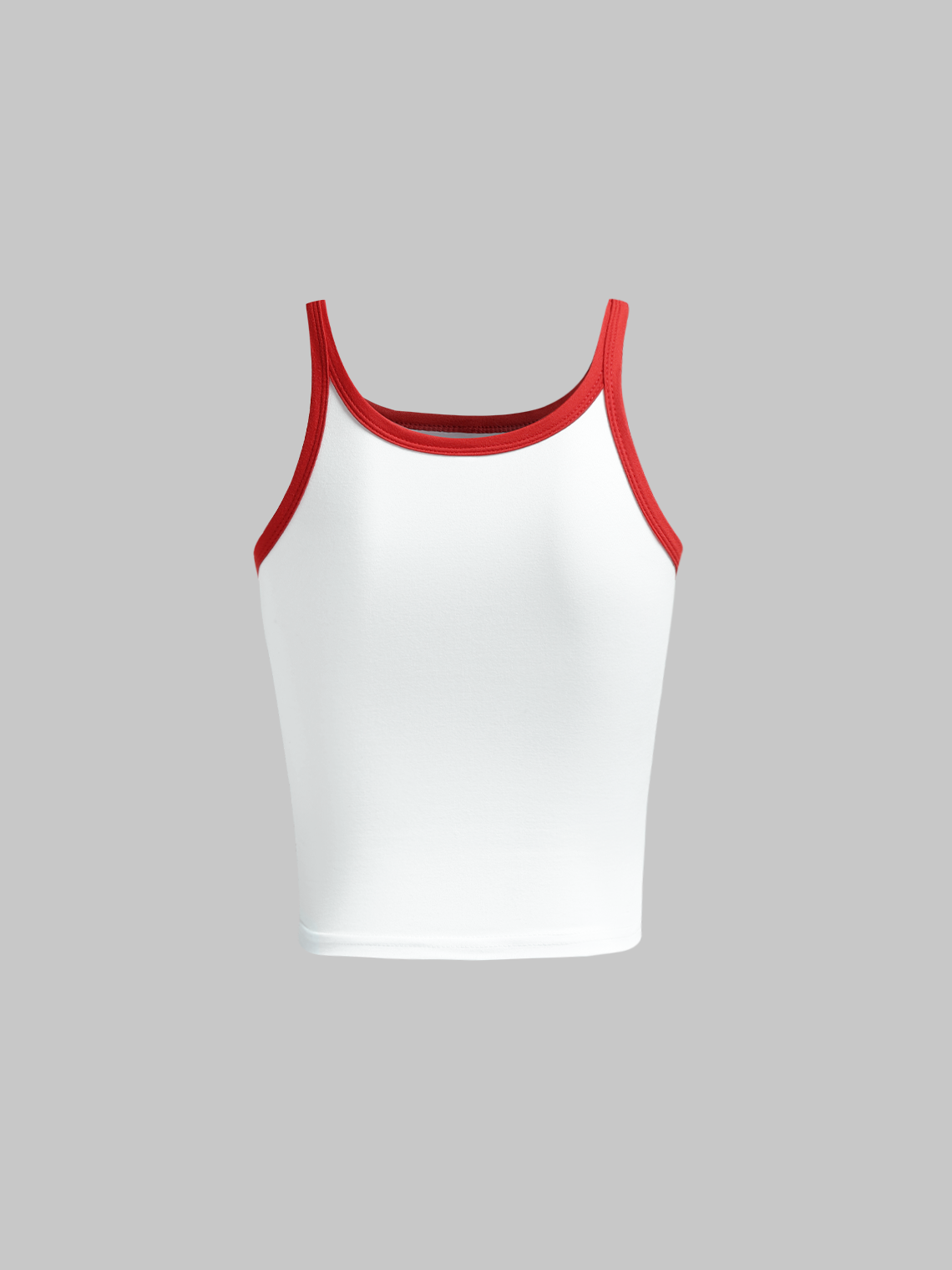 Crew Neck Color Block Tight Y2K Tank Top