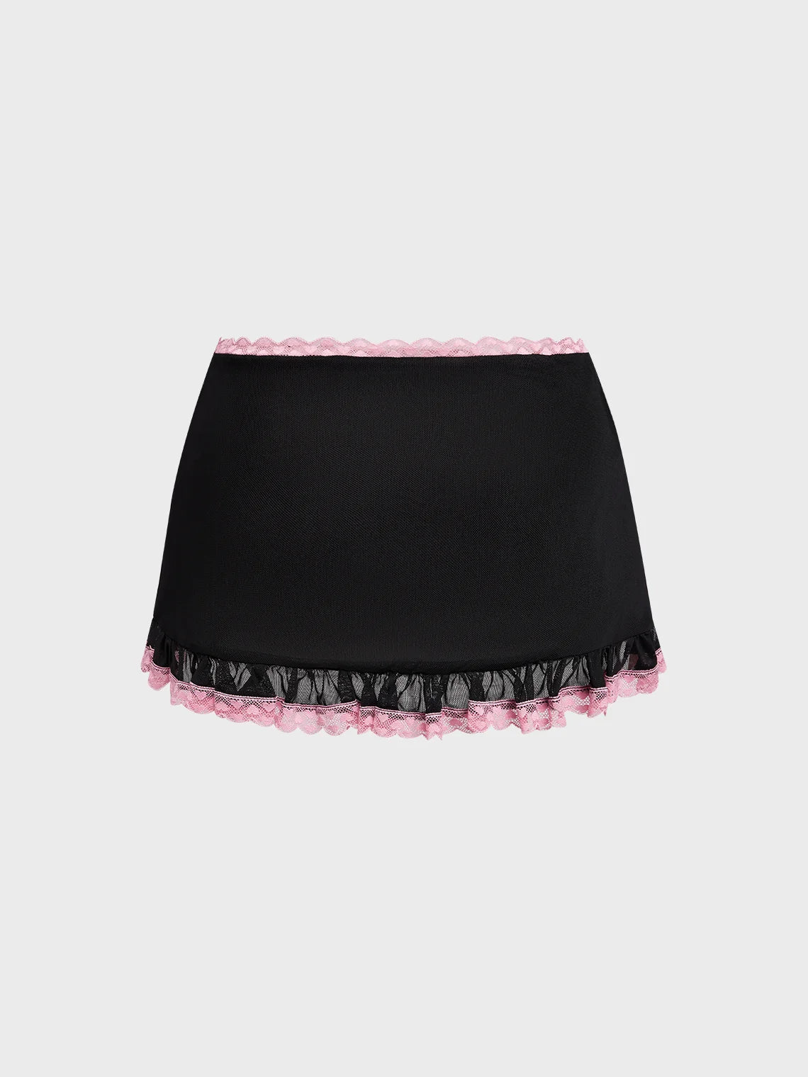 Contrasting Lace Short Skirt