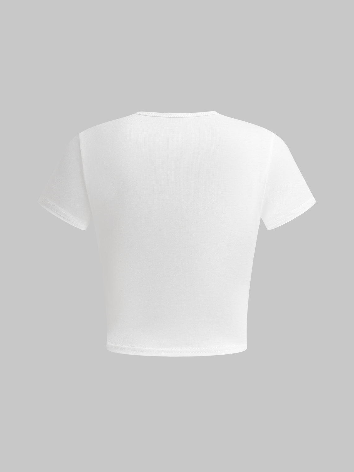 Y2k White Basic Top T-Shirt