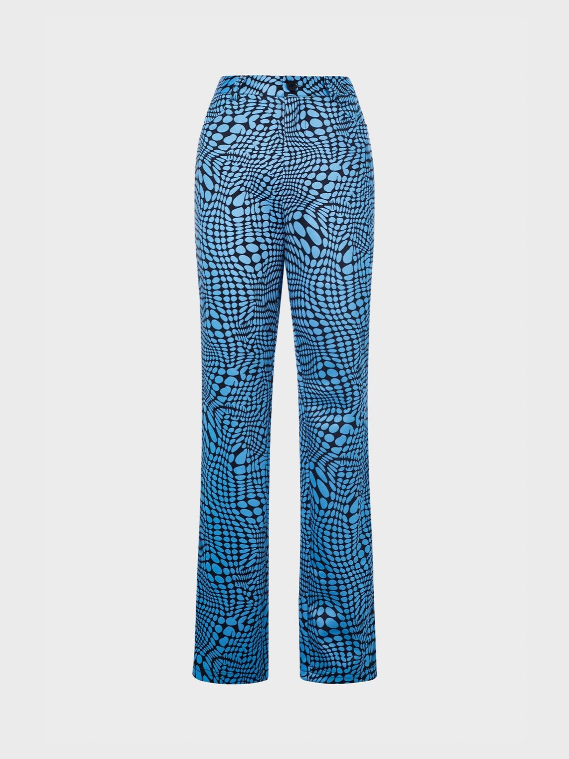 Vintage Black-Blue Bottom Pants