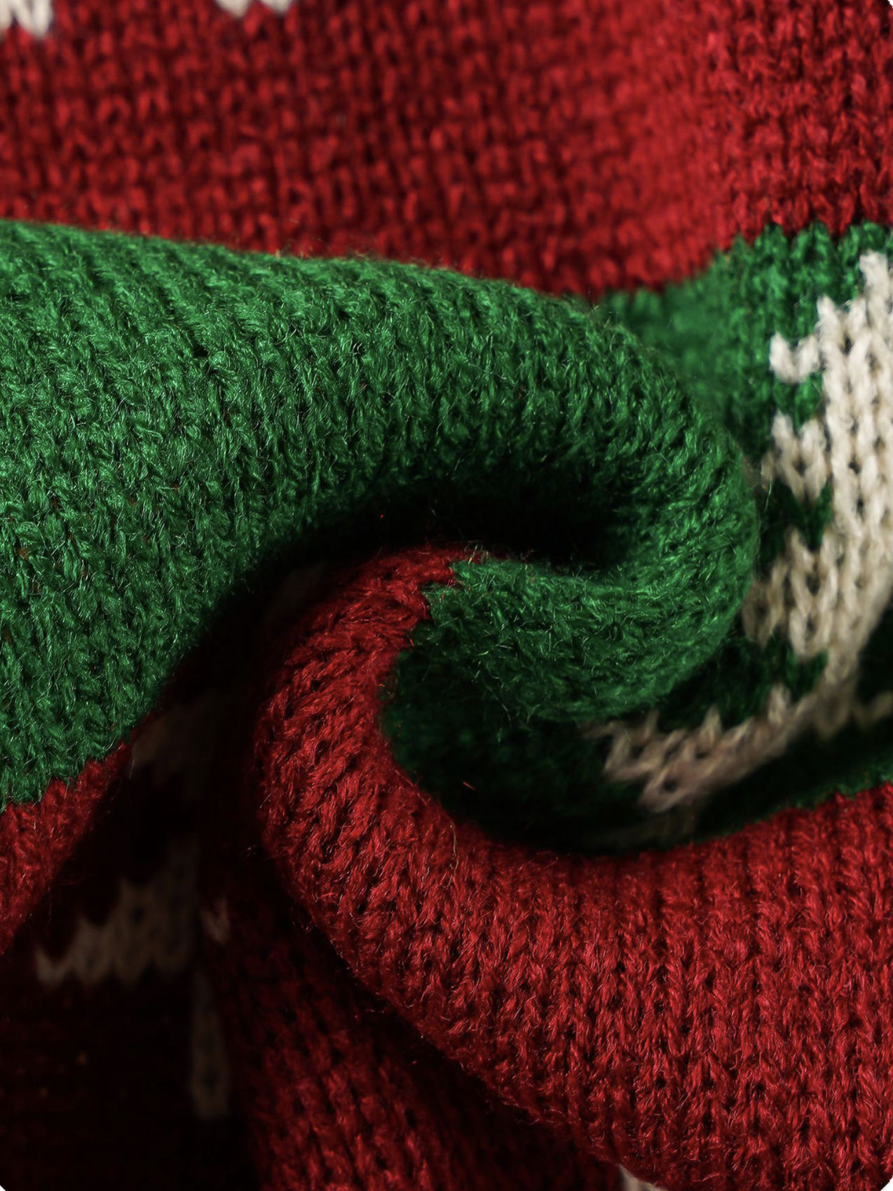 Knitted Christmas Snowman Scarf