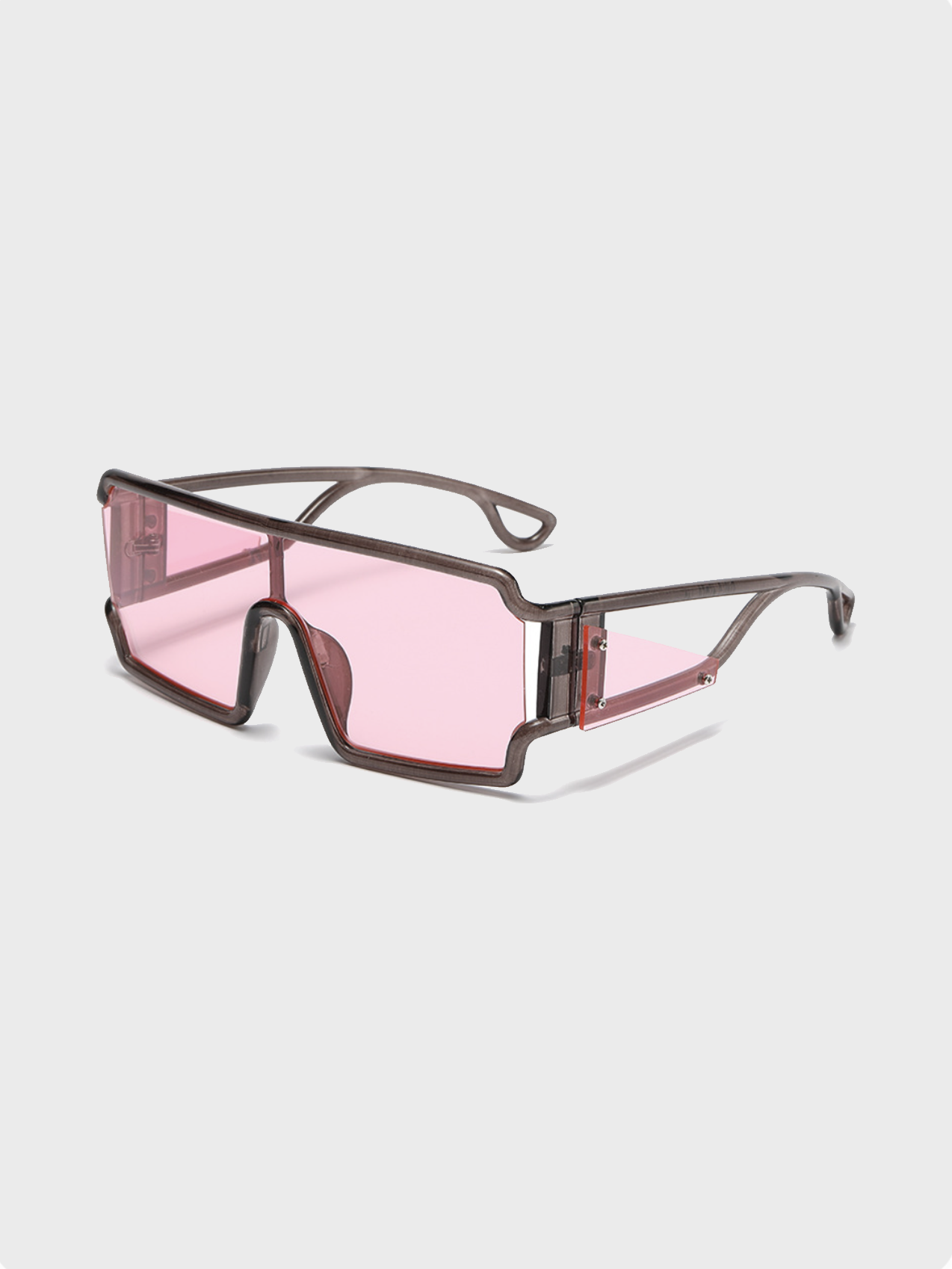 Square Frame Plastic Plain Sunglasses