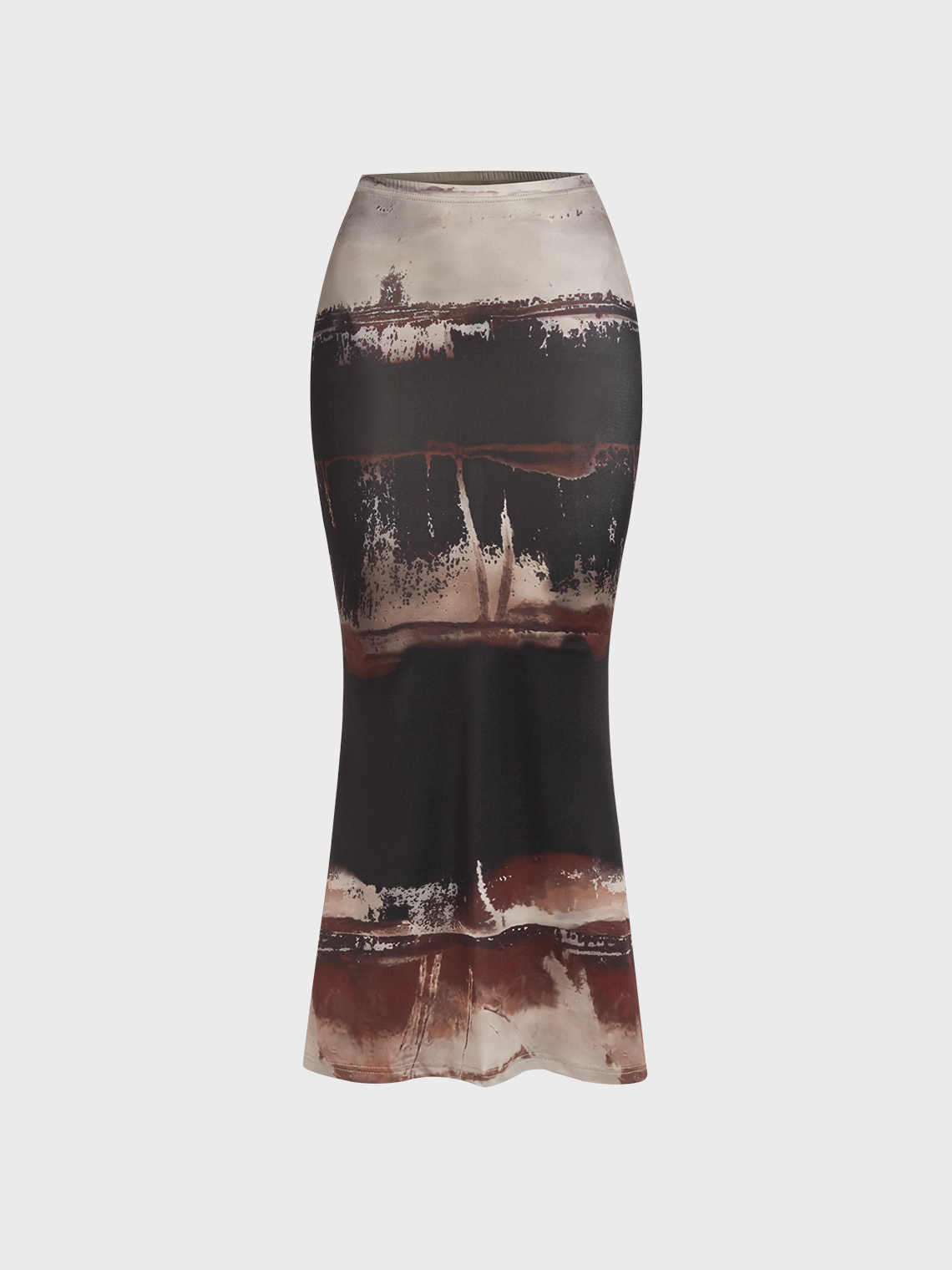 Abstract Pattern Maxi Skirt