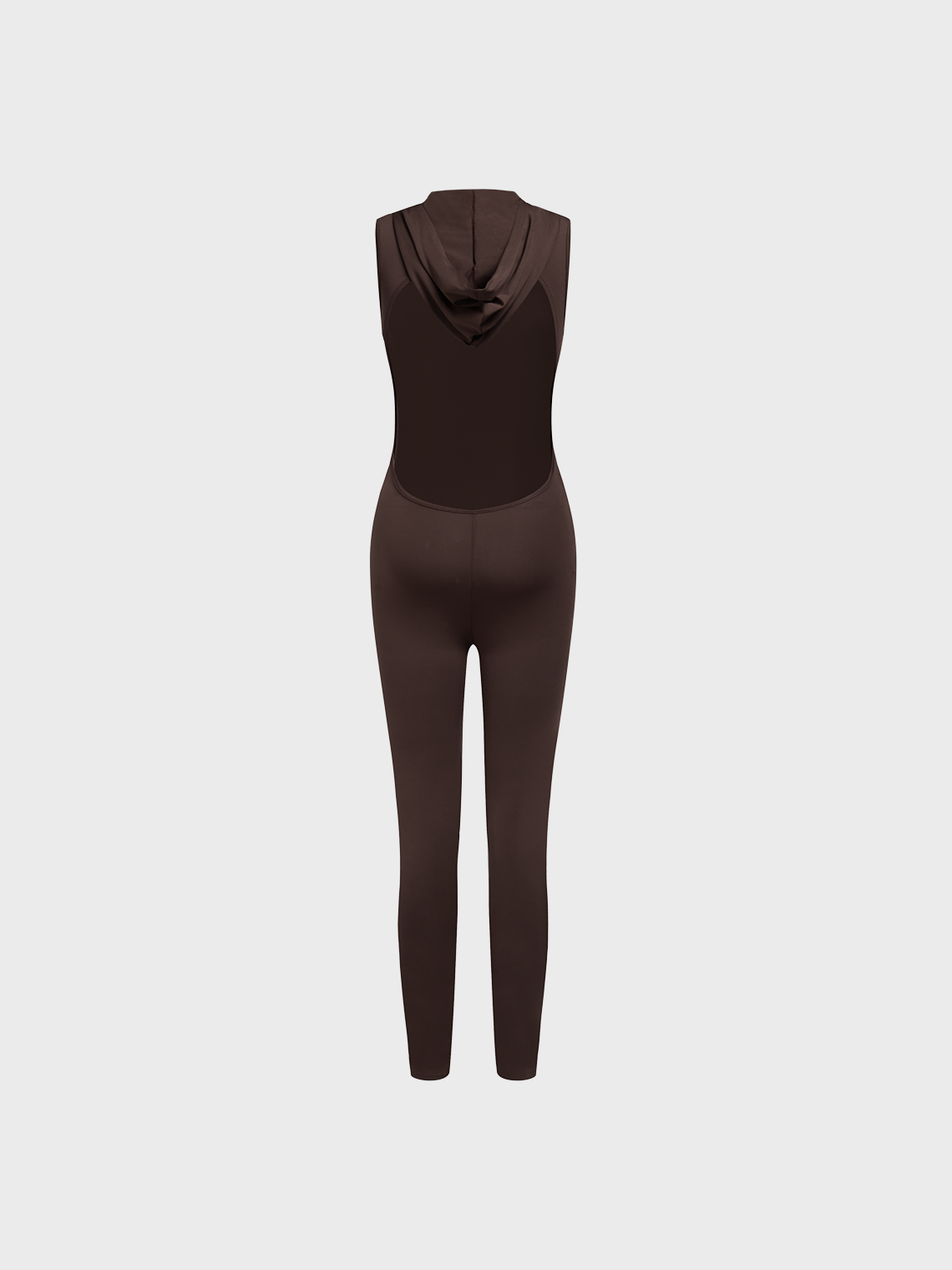 Hooded Plain Long Sleeve Jumpsuit