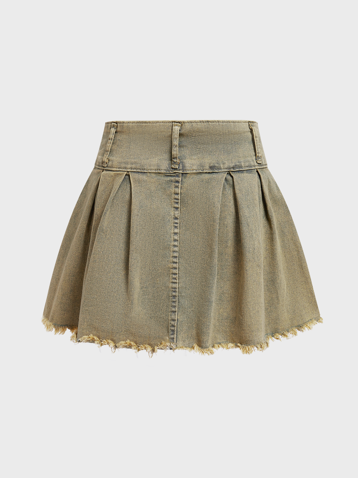 Denim Plain Short Skirt