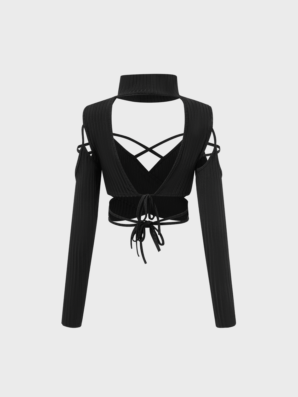 Street Black Cut Out Top Women Top