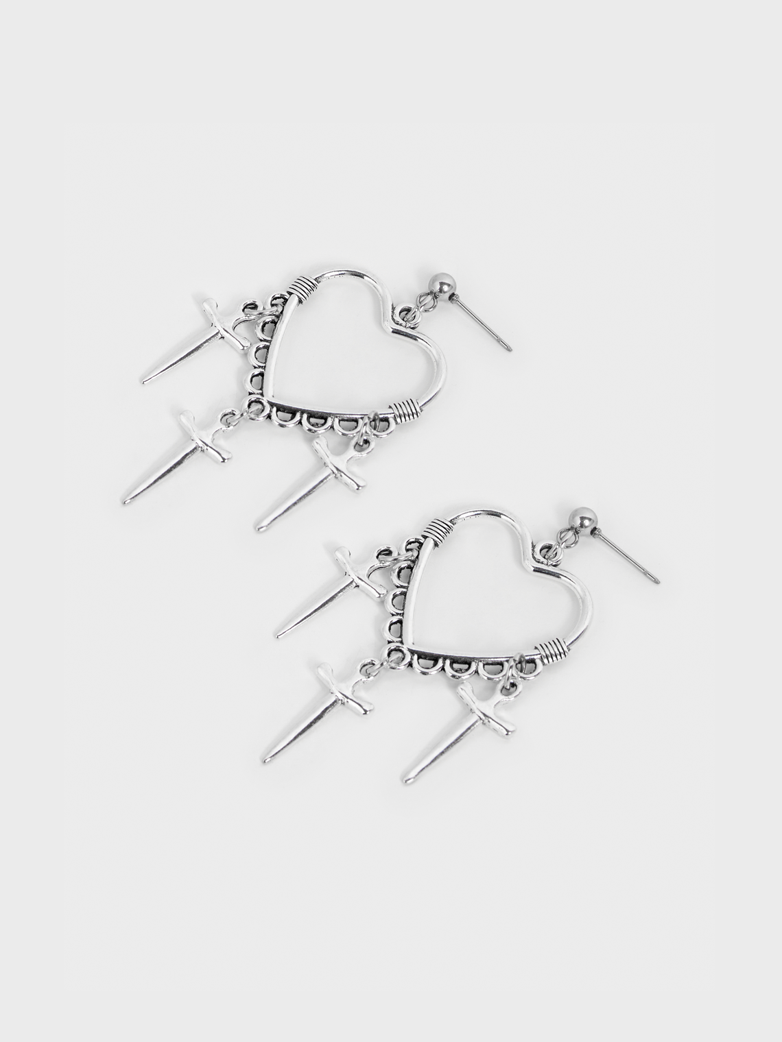 Punk Silver Accessory Earrings