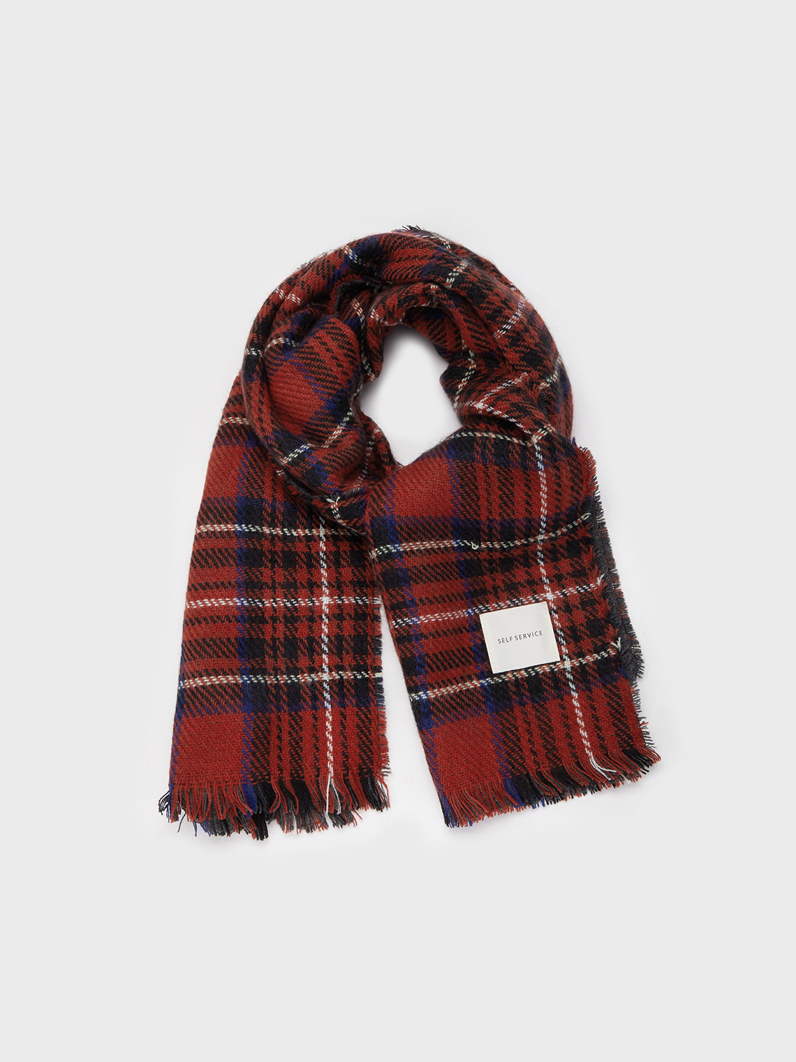 Christmas Knitted Plaid Scarf