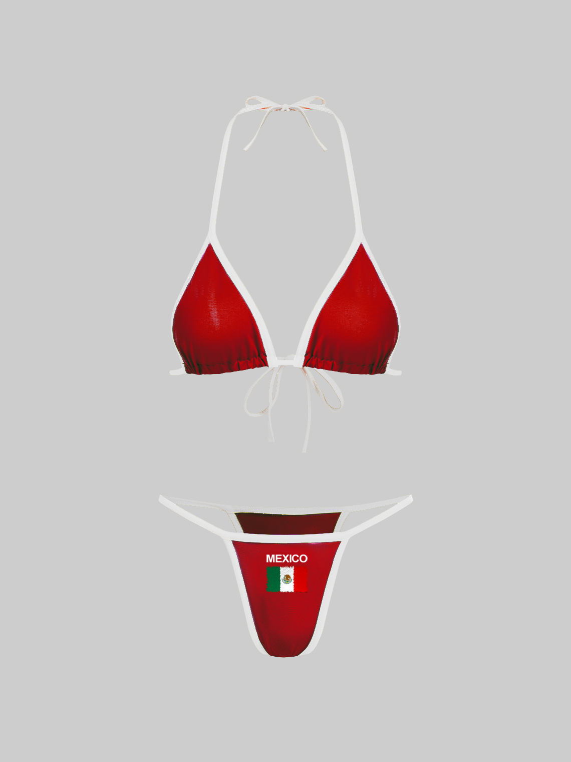 Jersey Mexico Color Block Bikini