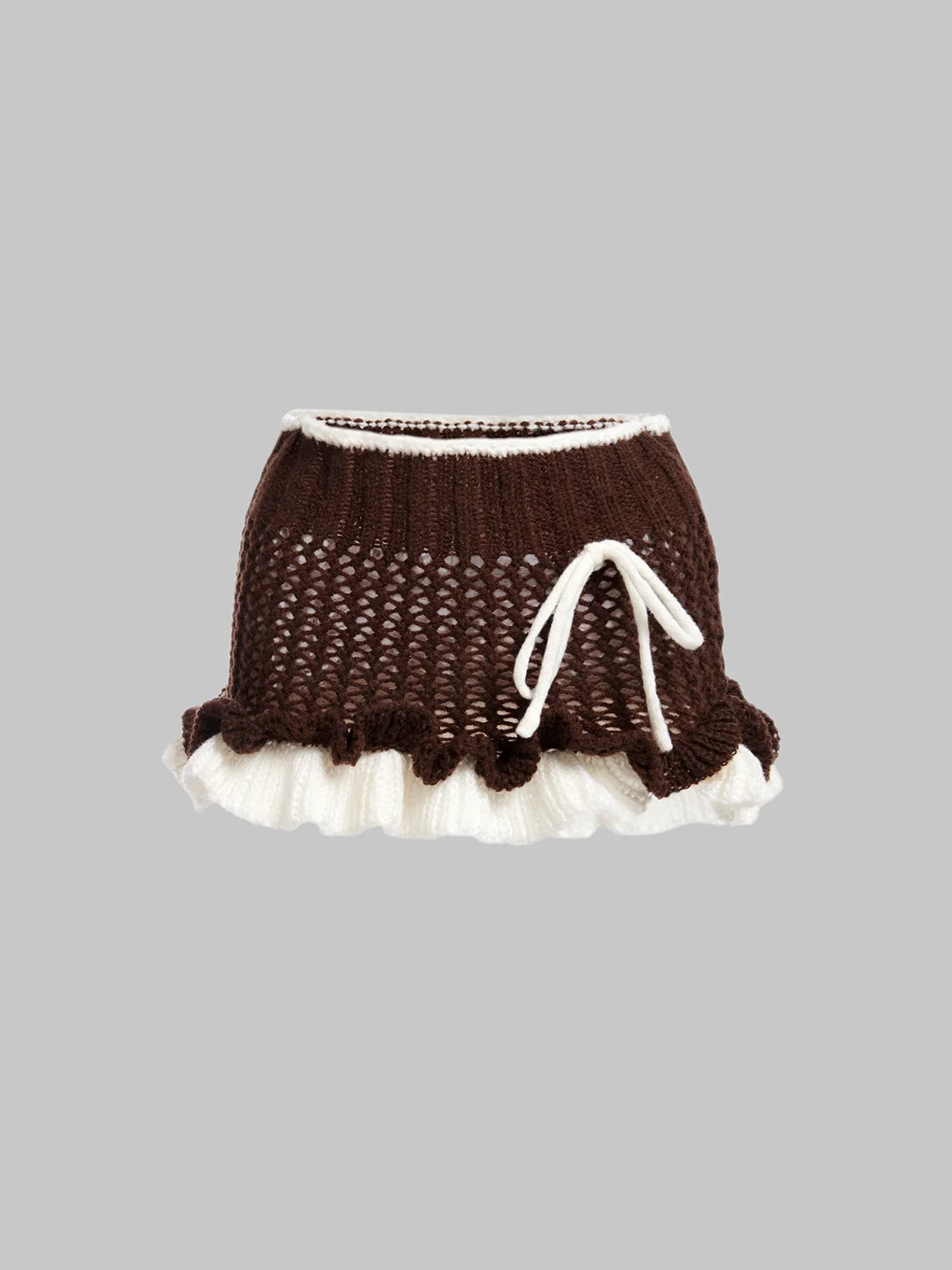 Knitted Plain Short Skirt