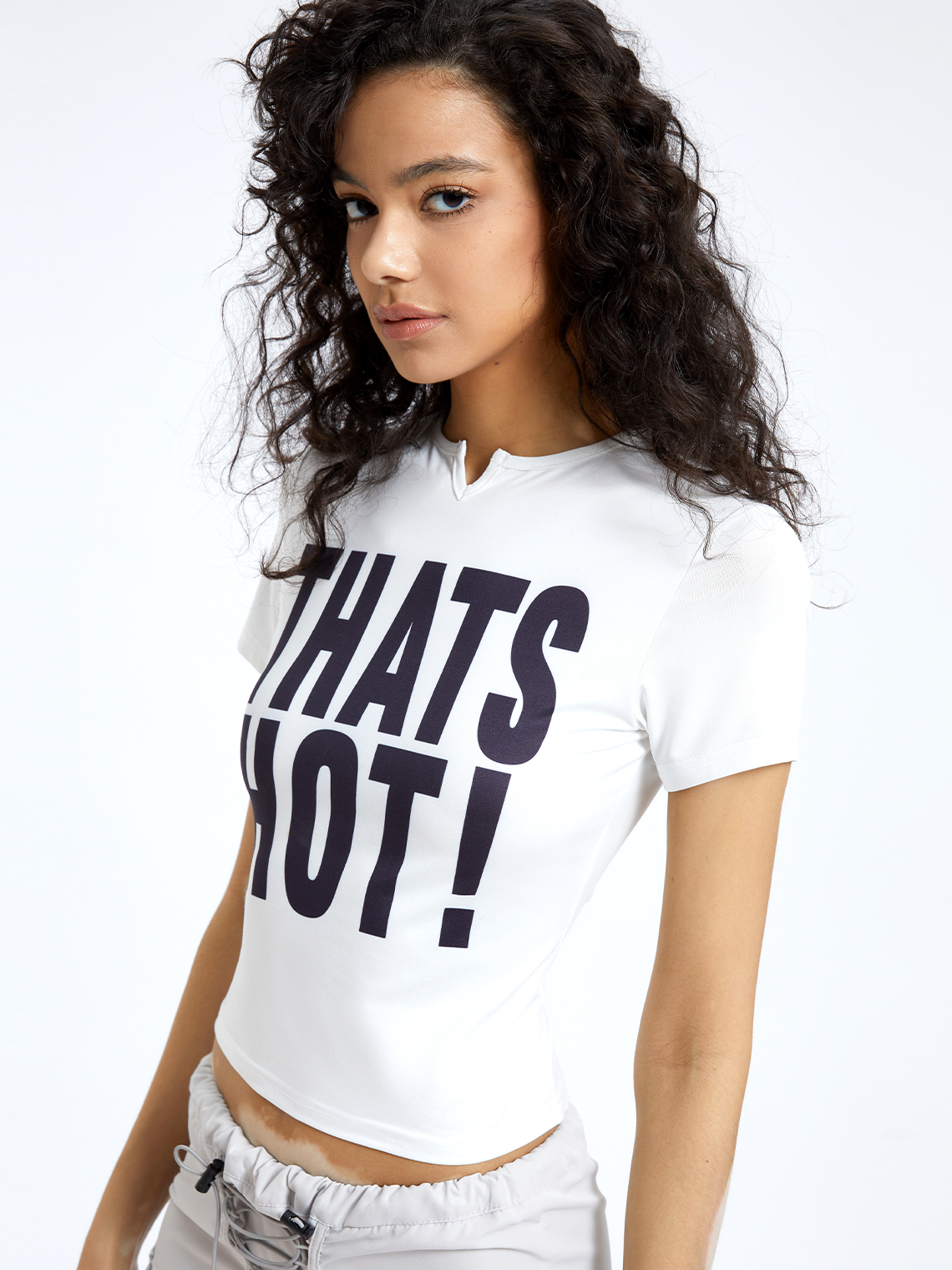 Street White Letter Basic Top T-Shirt