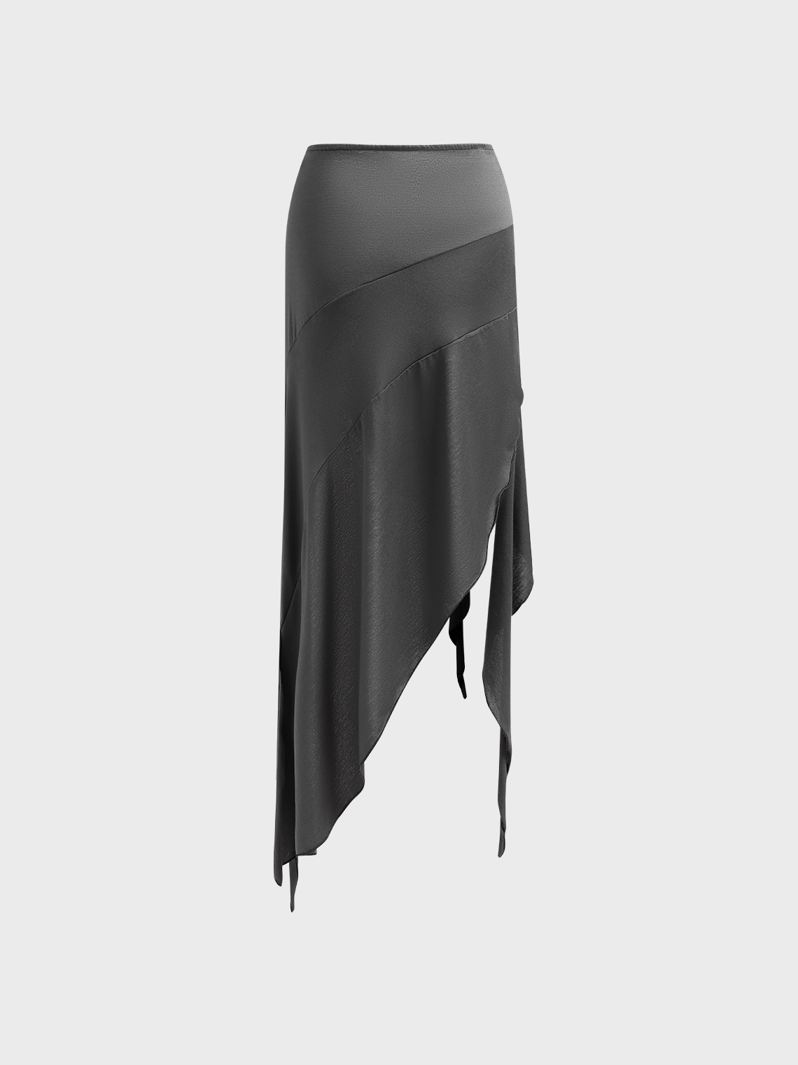 Irregular Hem Pins Plain Short Skirt