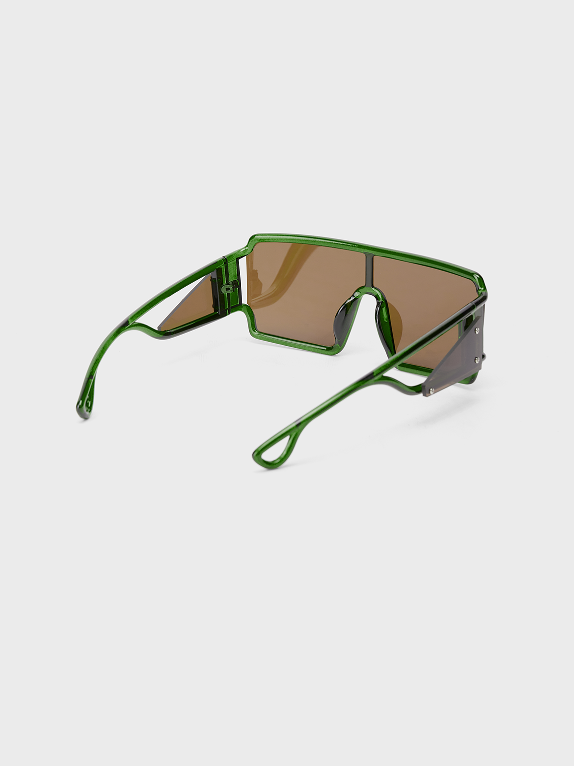 Square Frame Plastic Plain Sunglasses