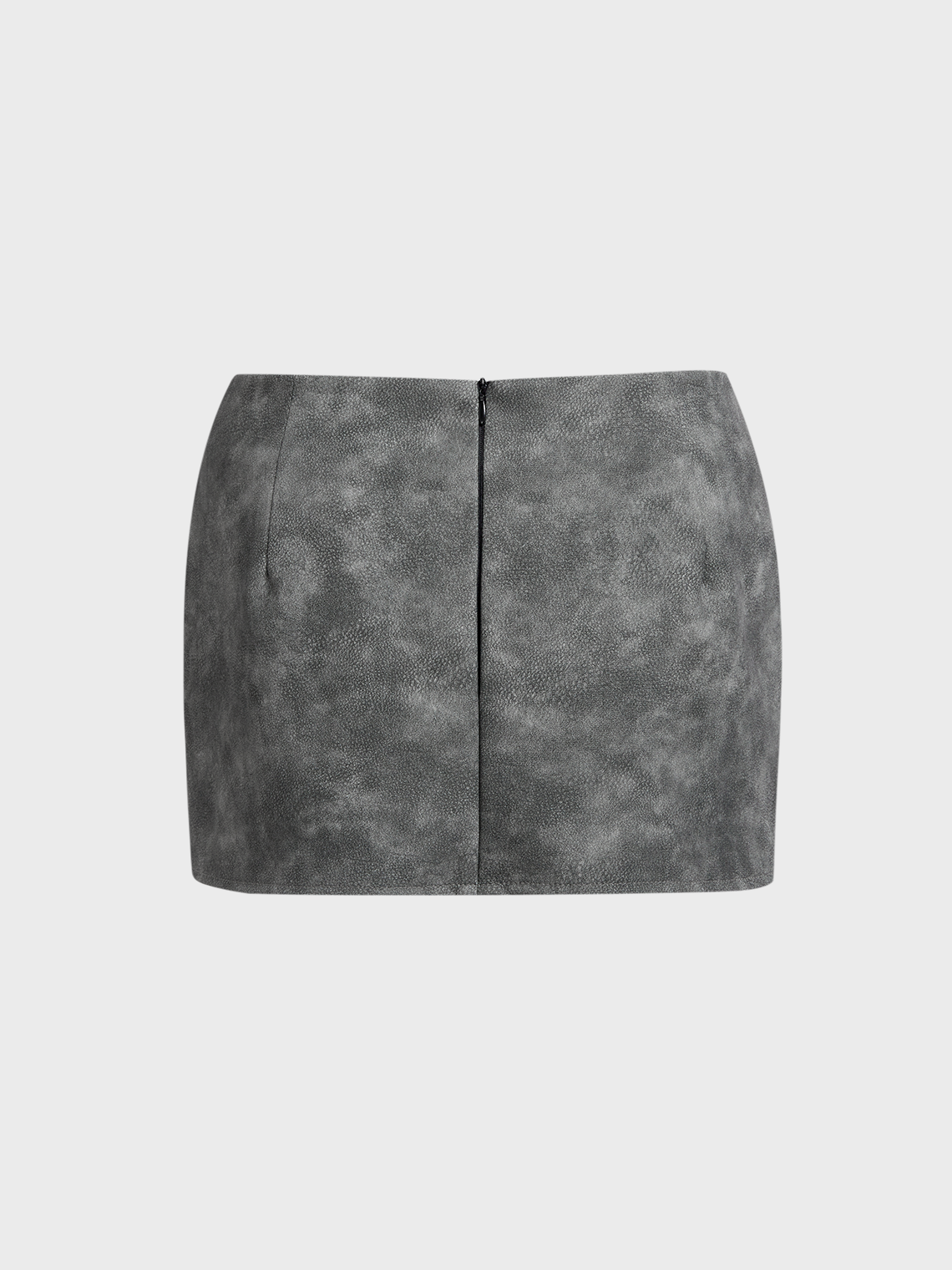 PU Ombre Cross Short Skirt