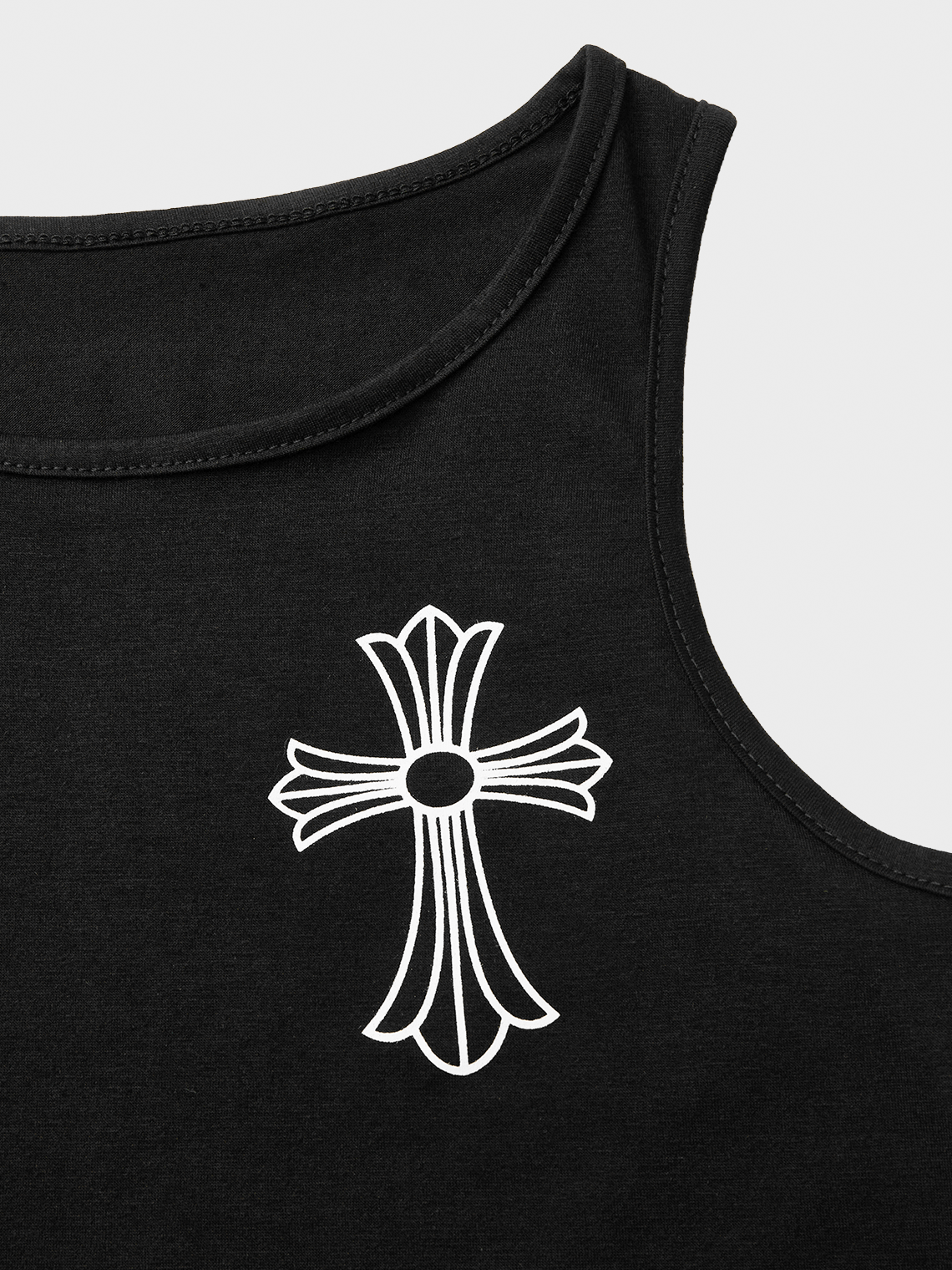 Y2K Black Cross Cropped Top Tank Top & Cami