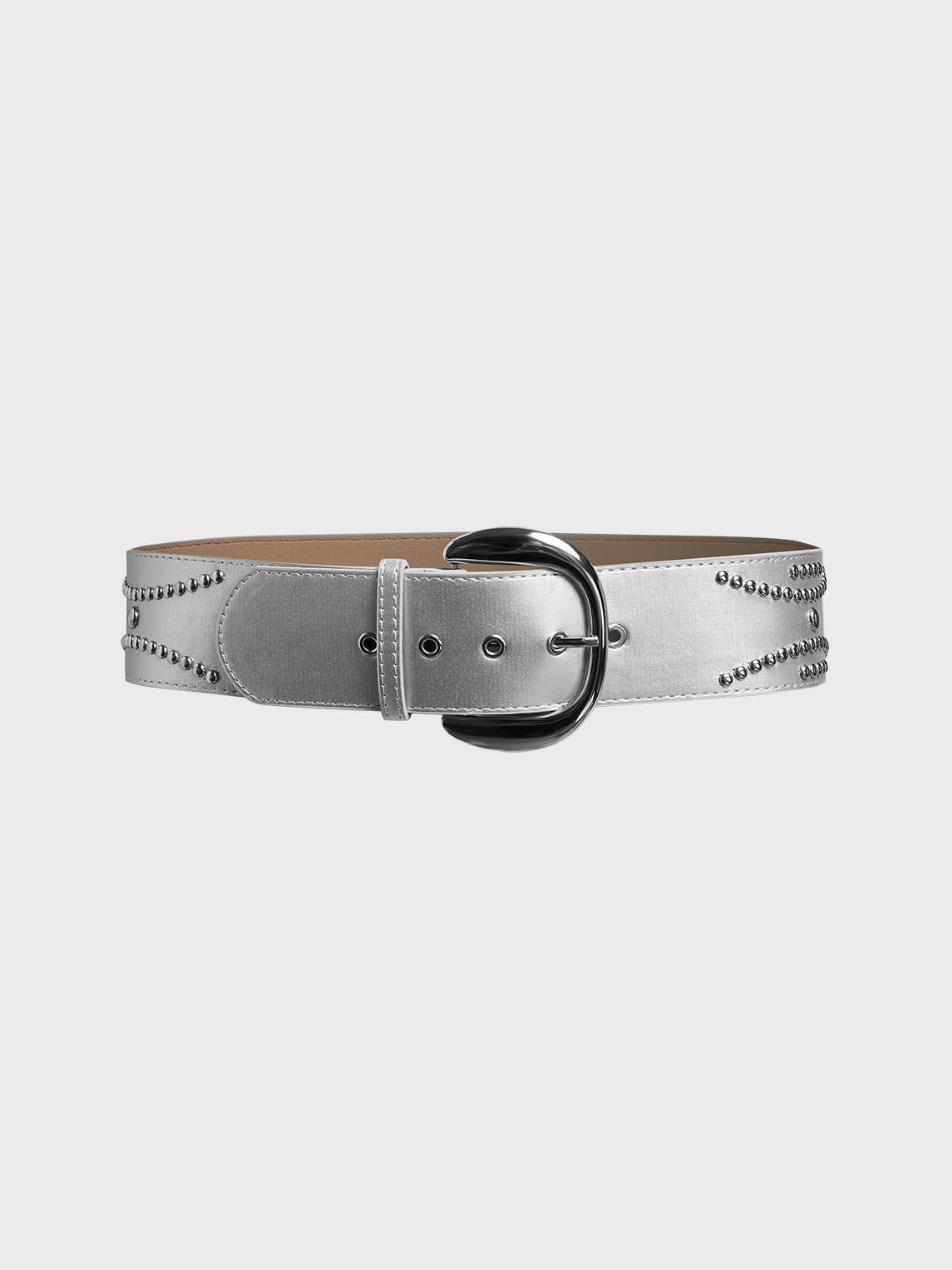 Sliver Metal Plain Belt