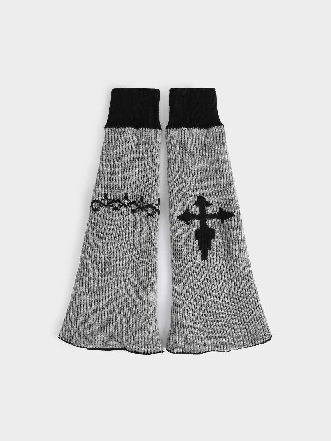 Punk Gray Reversible Accessory Socks