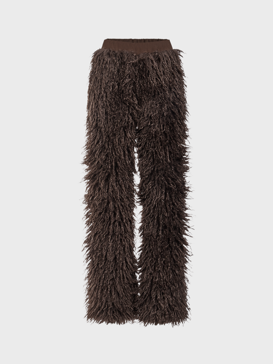 Fuzzy Sherpa Plain Straight Pants