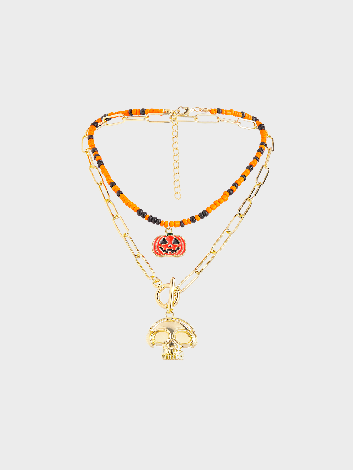 Halloween Metal Pumpkin Pattern Necklace