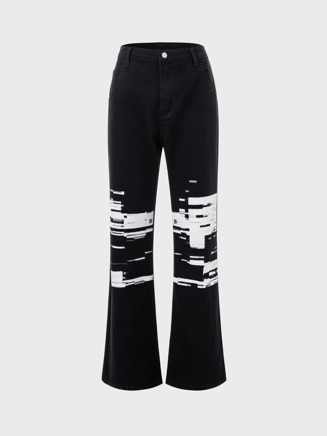 Punk Black Bottom Jeans