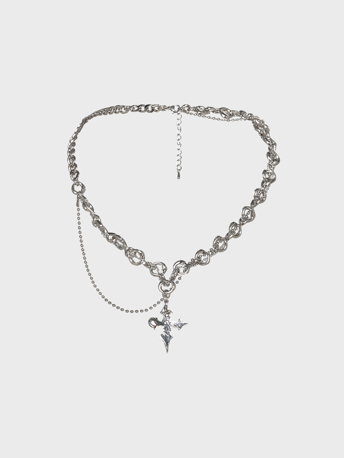 Metal Cross Abstract Necklace