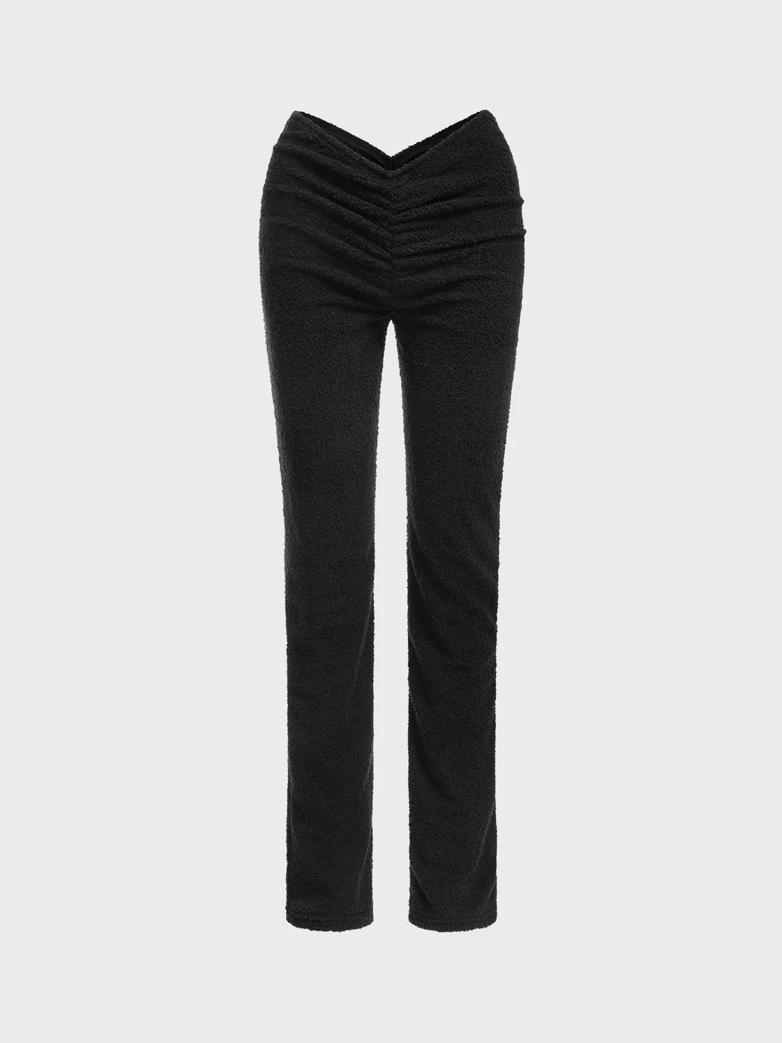 Fuzzy Plain Slim Fit Pants