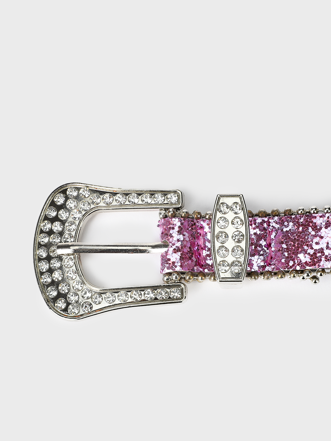 Rhinestone Decor Buckle Belt