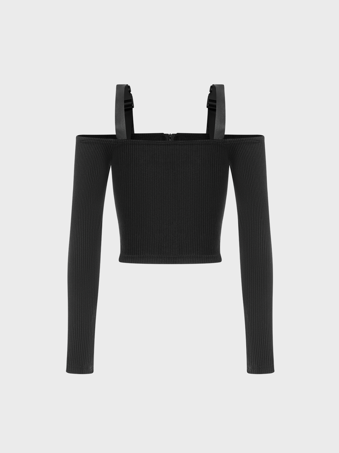 Street Black Removable Straps Top T-Shirt