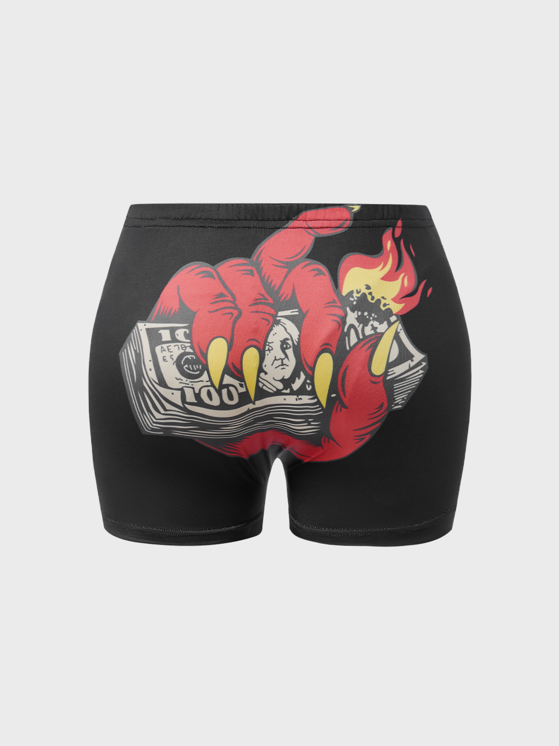 Y2k Black Graphic Bottom Shorts