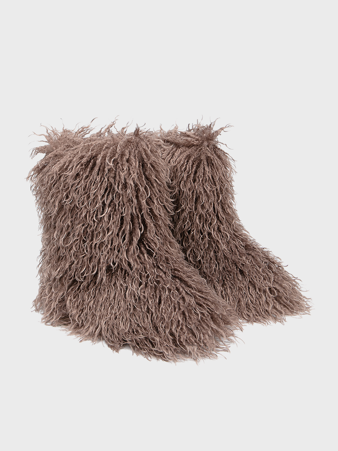 Fuzzy Faux Fur Ankle Plain Snow Boots