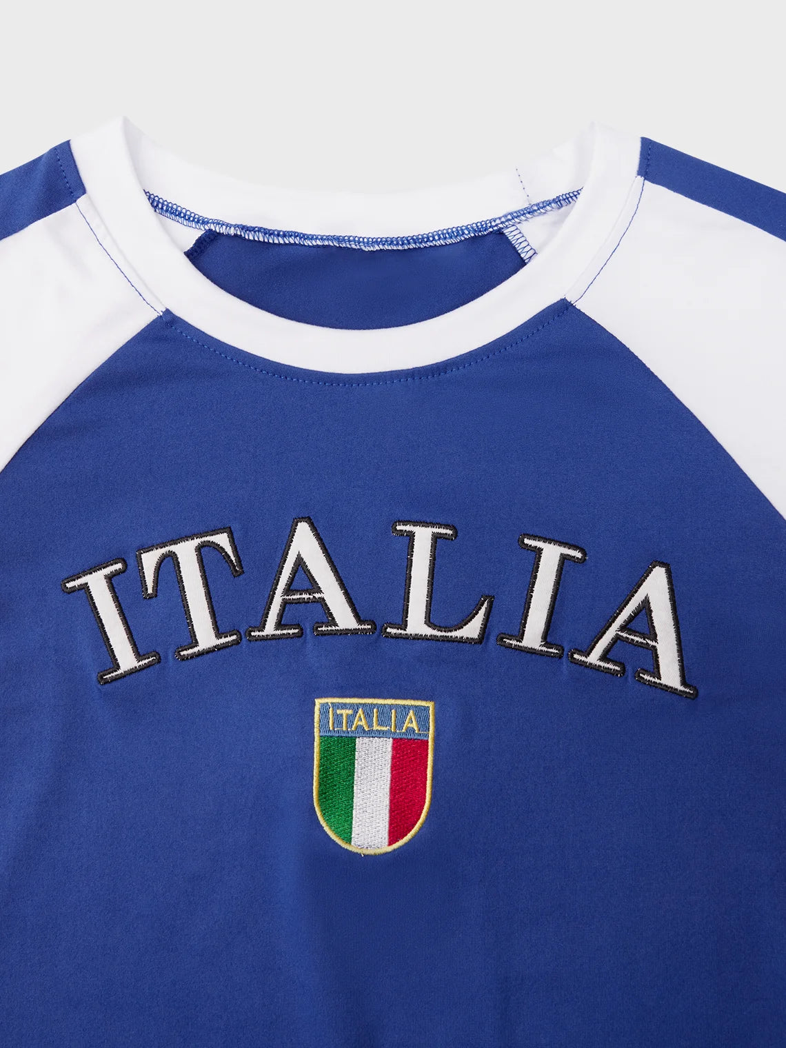 Italia Crew Neck Color Block Short Sleeve T-Shirt