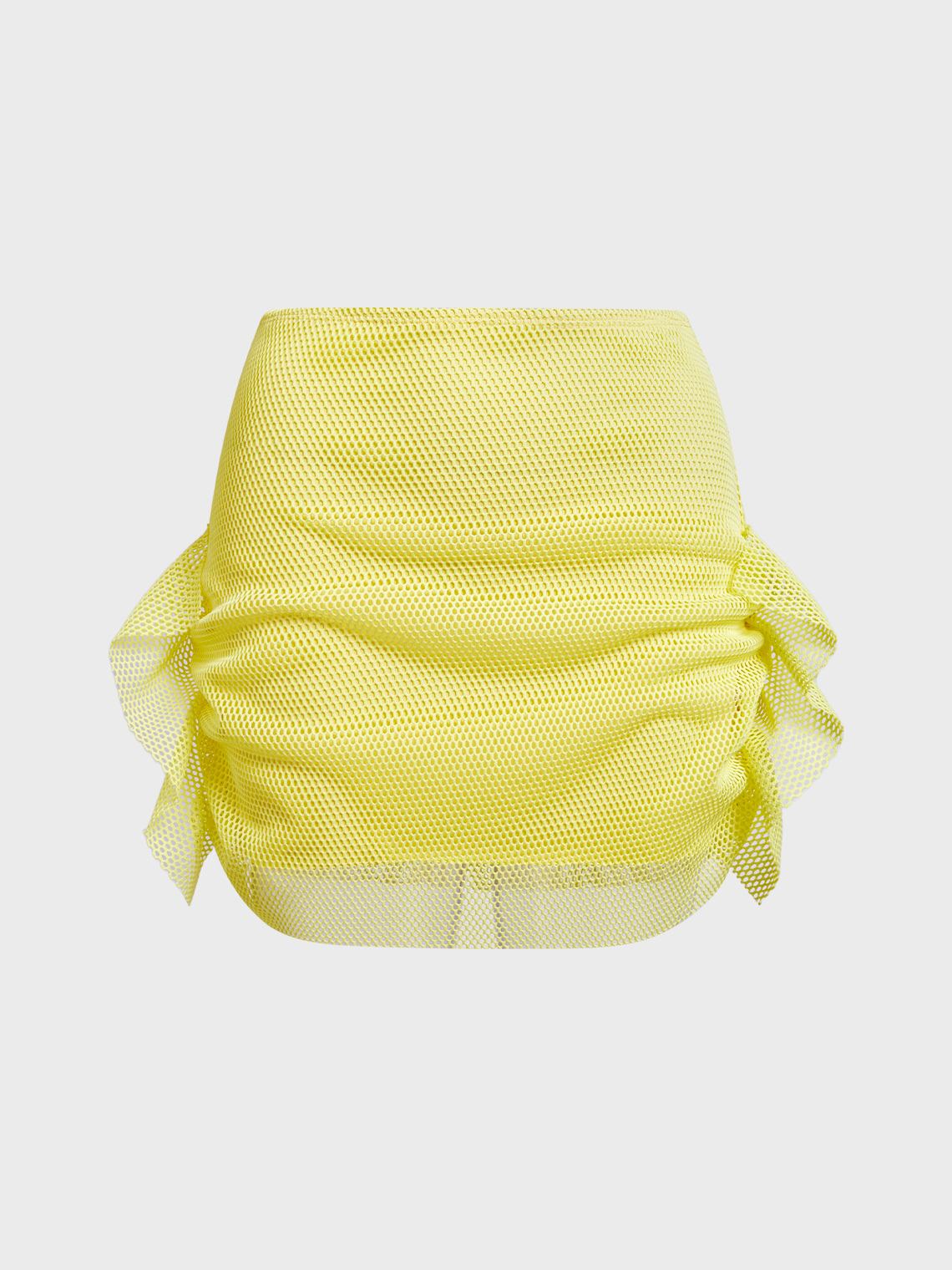 Y2k Yellow Wrinkled Double layer Two-Piece Set