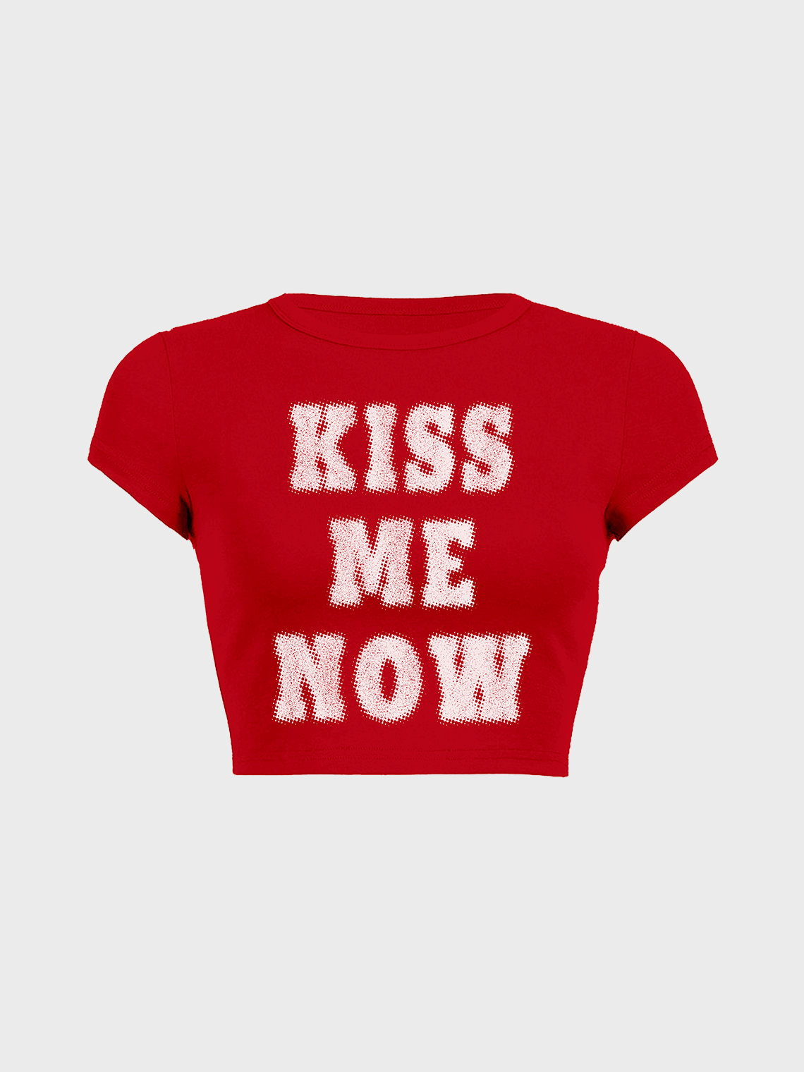 Y2K Red Letter Crew Neck Top T-Shirt