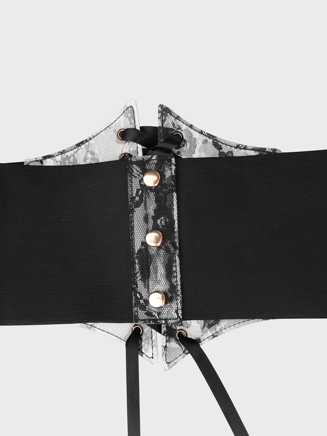 Lace Up Plain Corset Belt