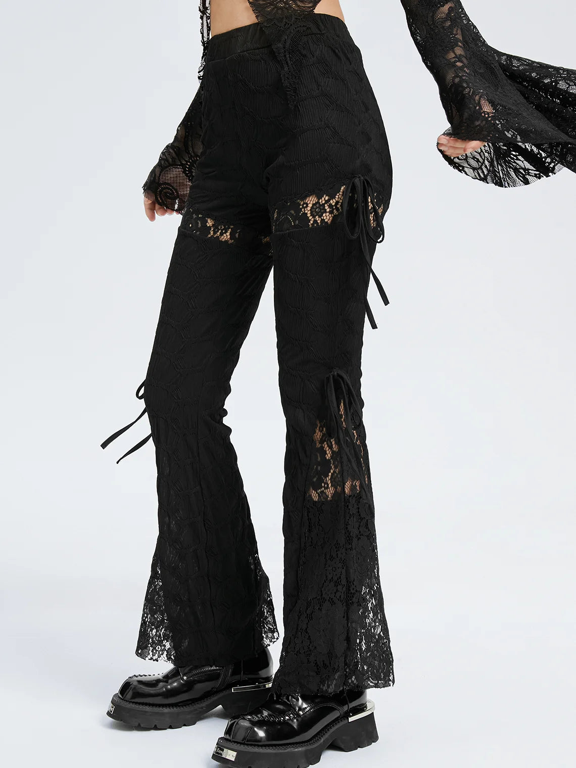 Jacquard Bell-Bottomtrousers Pants