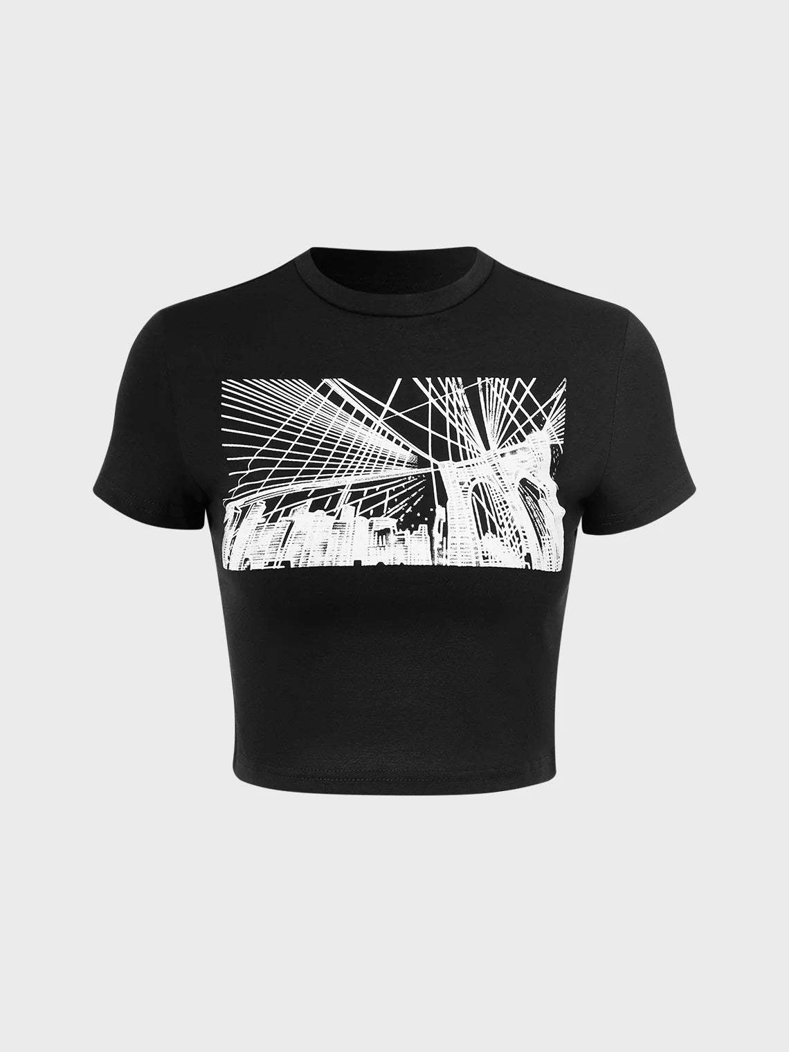 Y2K Black Graphic Top T-Shirt