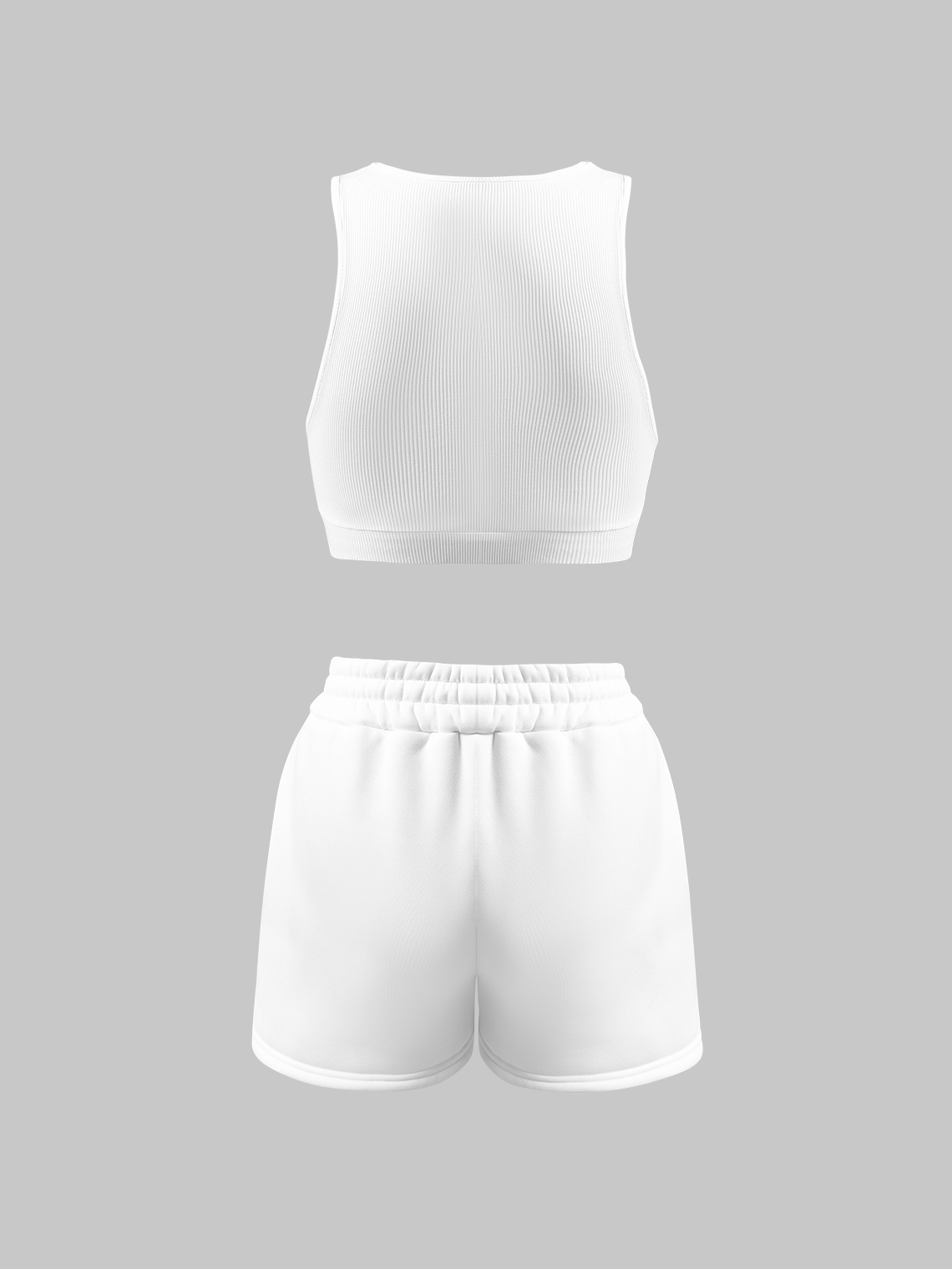 Activewear Basic Plain Top With Pant Two-Piece Set