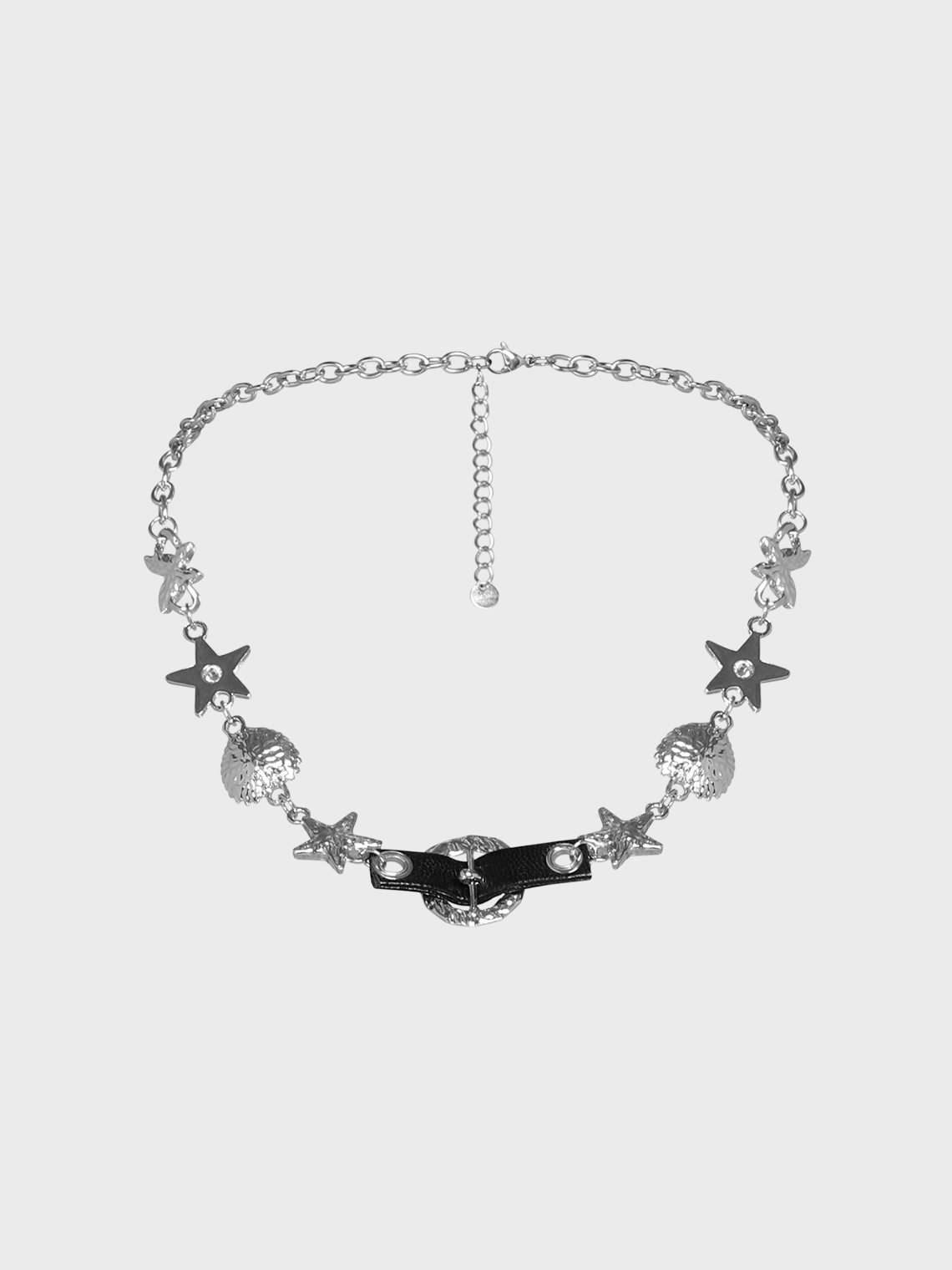 Metal Star & Love Abstract Necklace