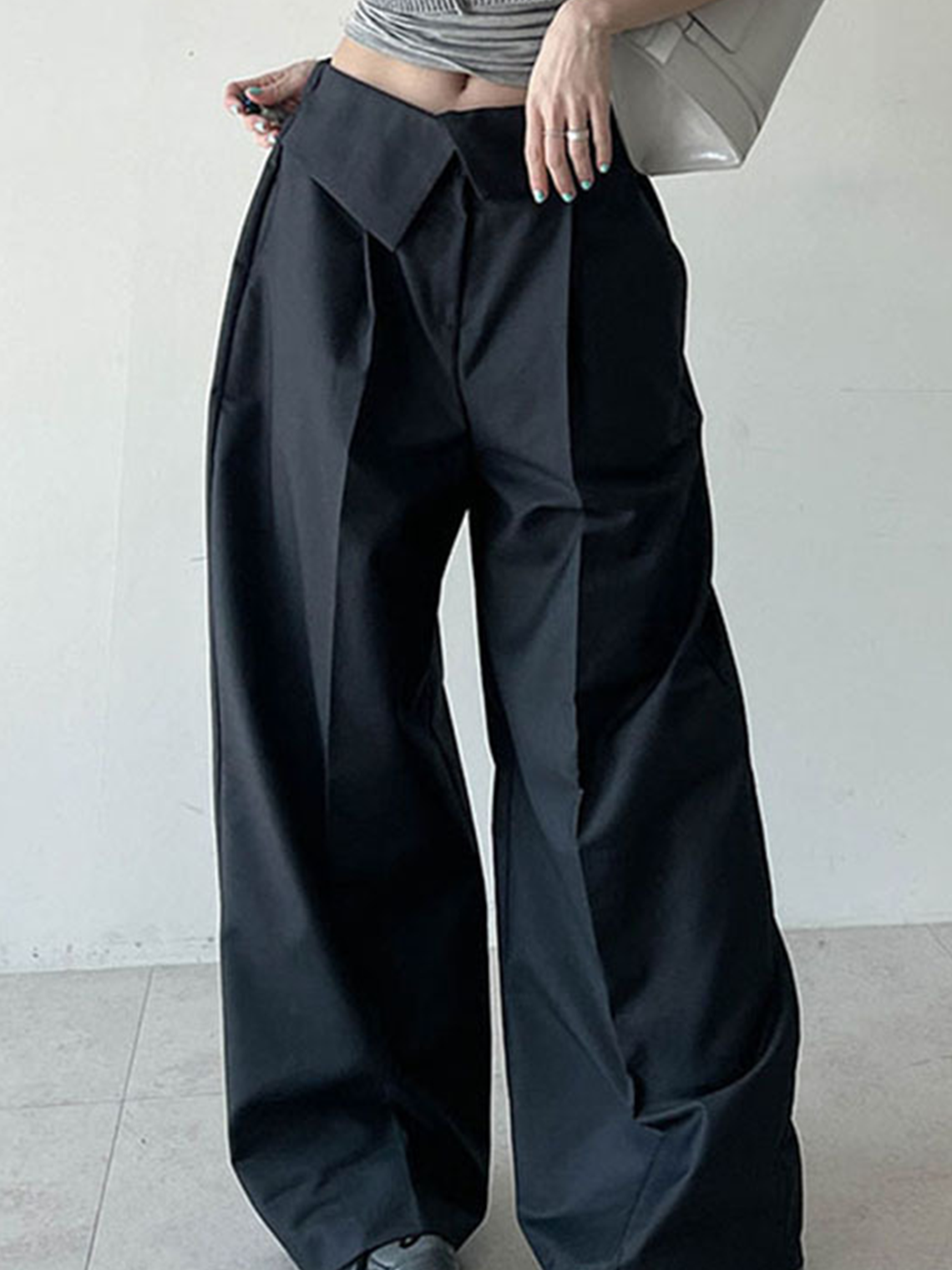 Plain Wide Leg Back To Work Pants