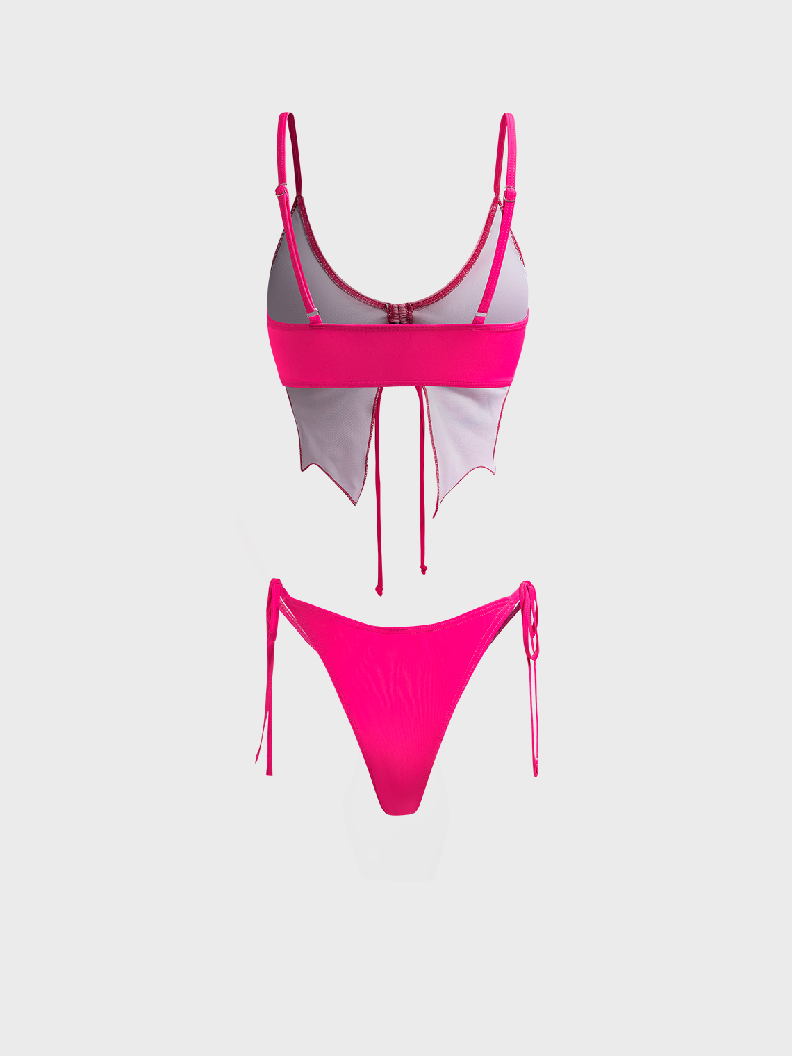 Drawstring Butterfly Bikini Set