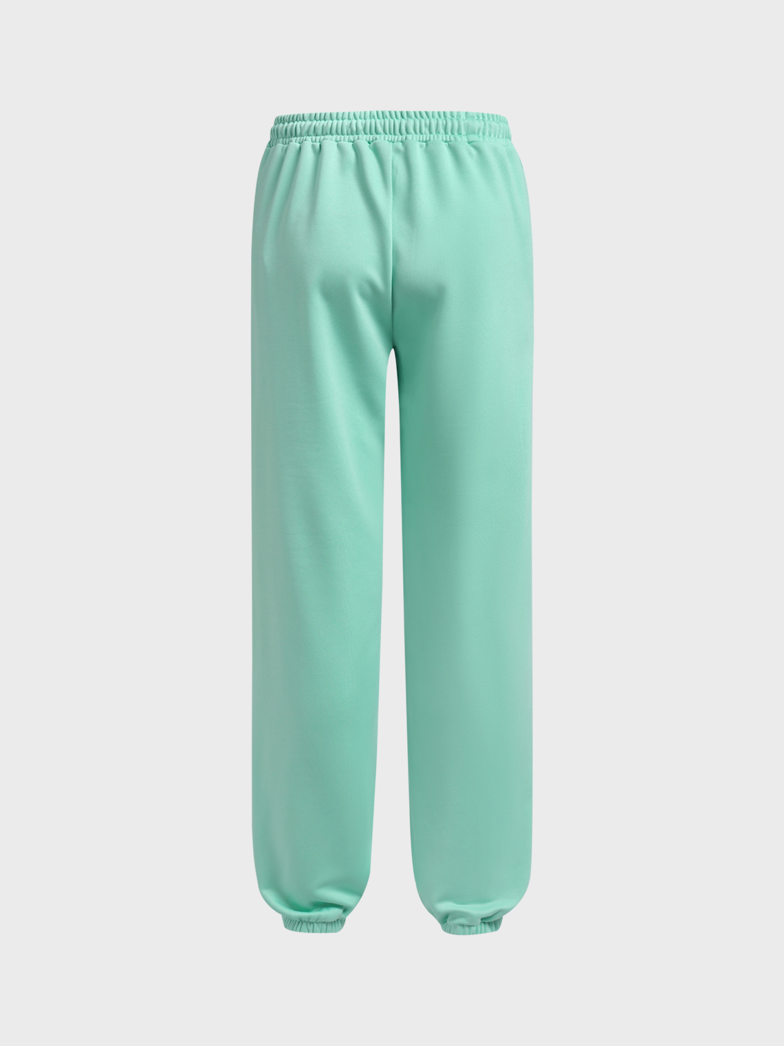 Color Block Text Letters Straight Pants