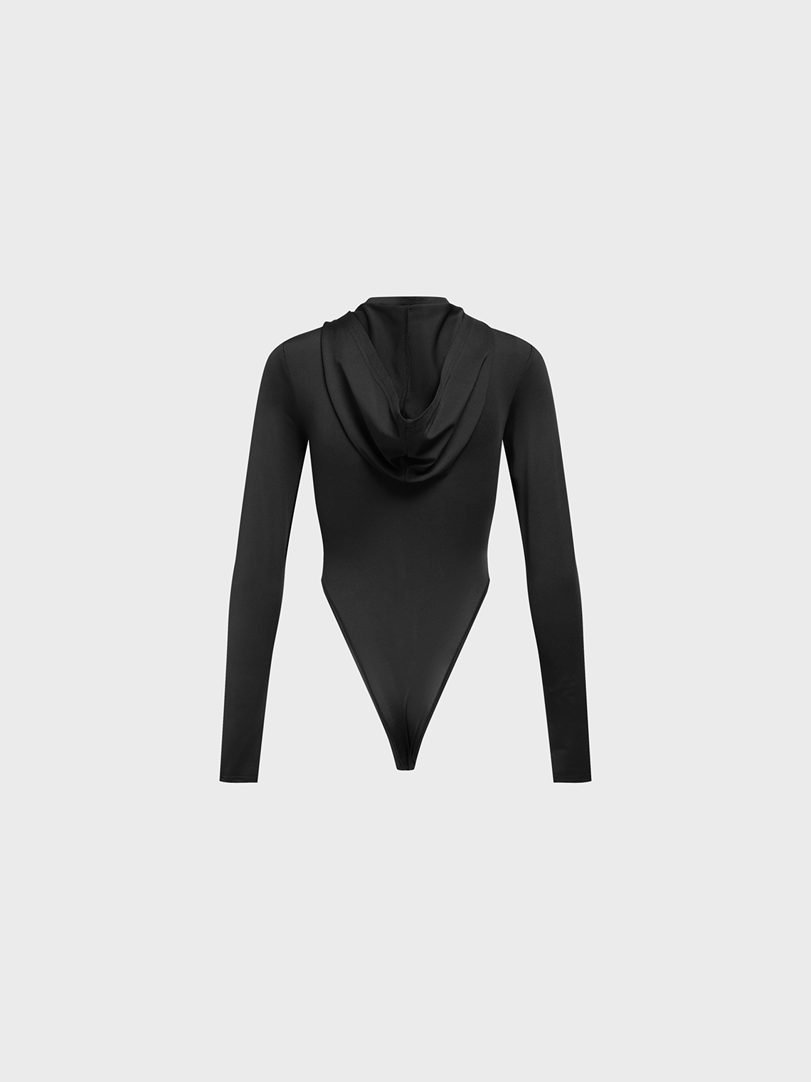 Hooded Plain Long Sleeve Bodysuit