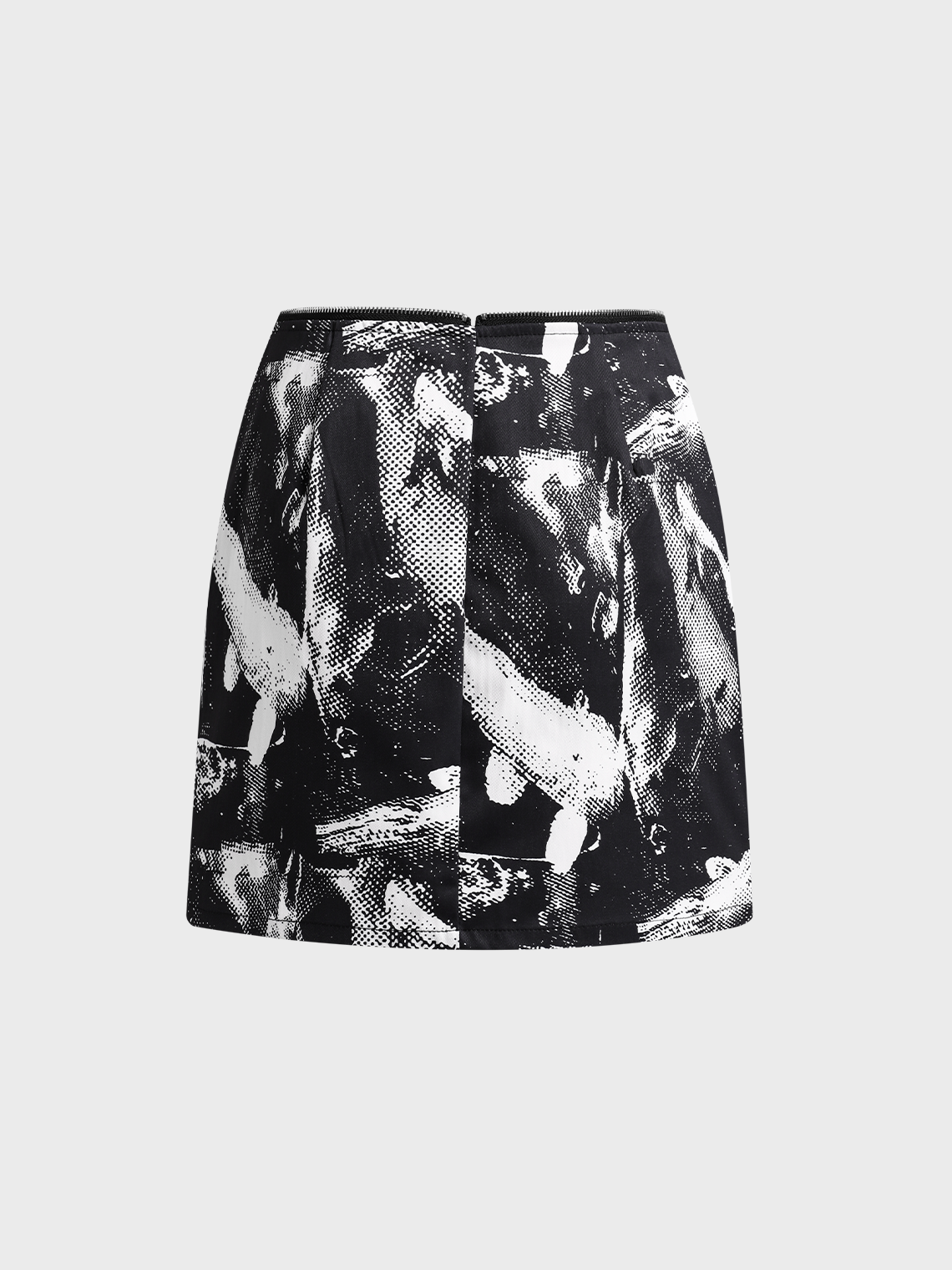 Street Black Zipper Bottom Skirt