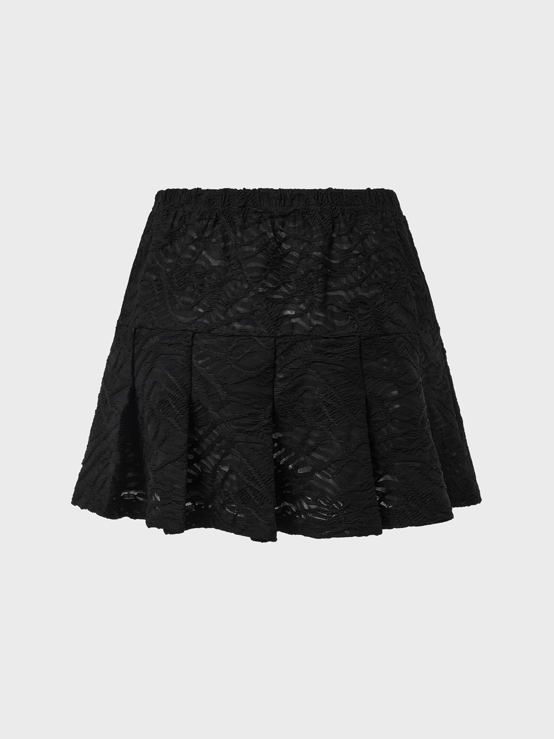 Y2K Black Sleated Bottom Skirt