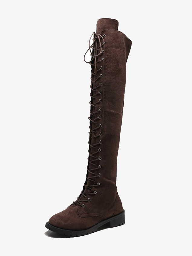 Autumn &Winter Lace Up Suede Plain Outdoor Boots