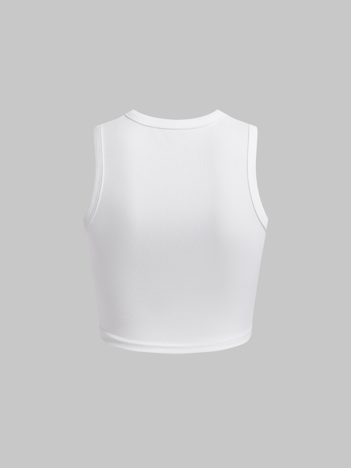 DIY Plain Tight Crew Neck Y2K Tank Top