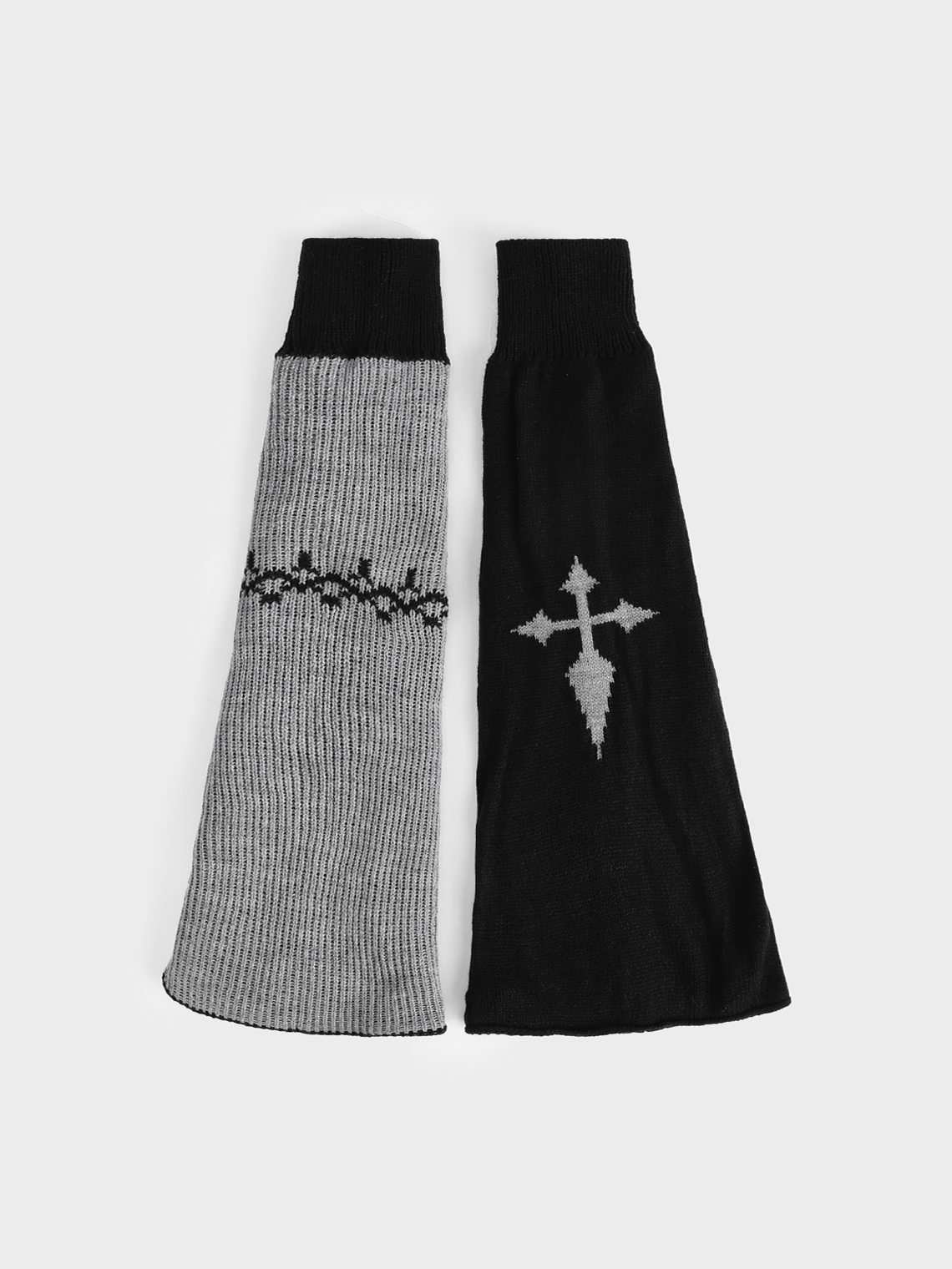 Punk Gray Reversible Accessory Socks