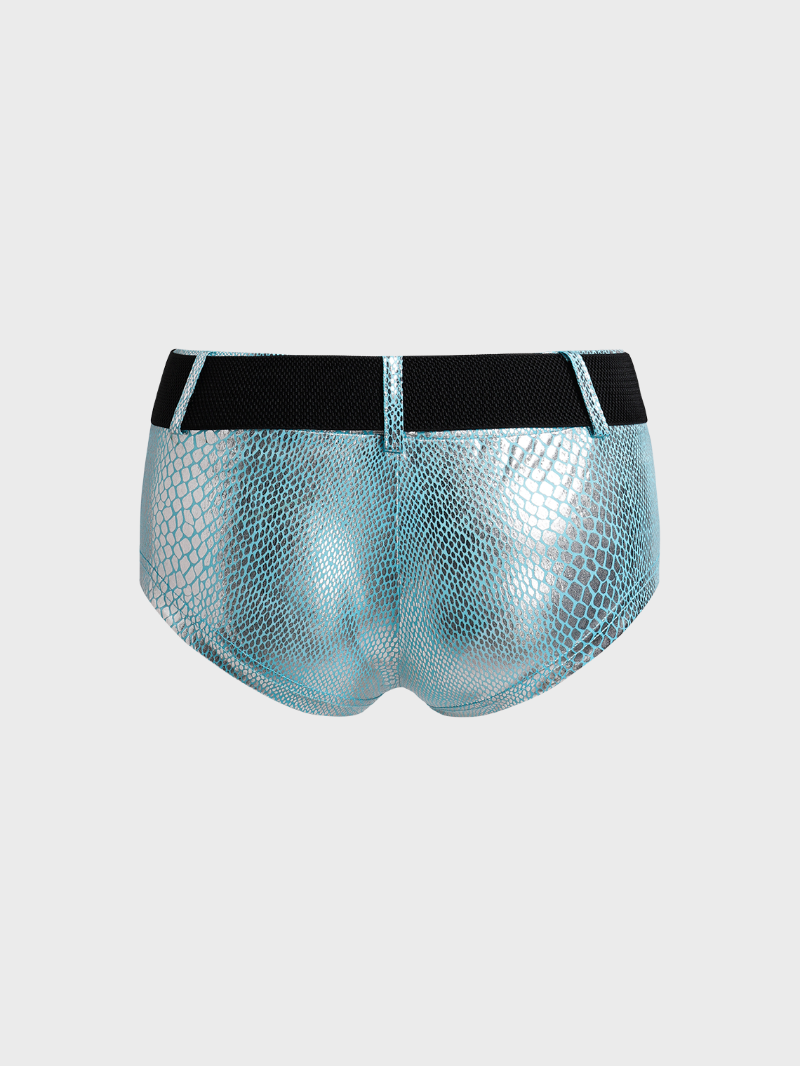 Edgy Blue Belt Bottom Shorts